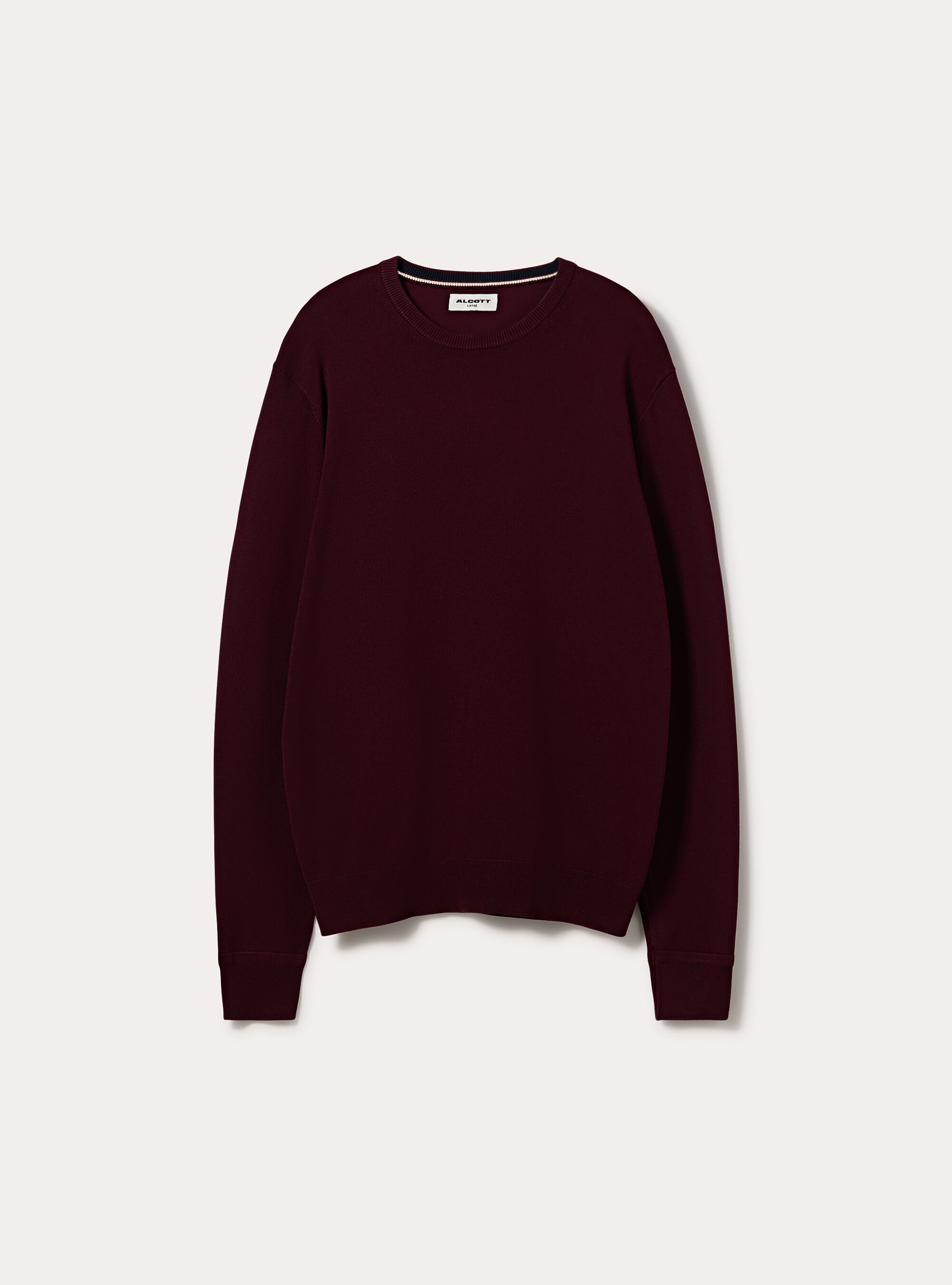 Lenzing Ecovero viscose crewneck pullover, BO1 BORDEAUX DARK
