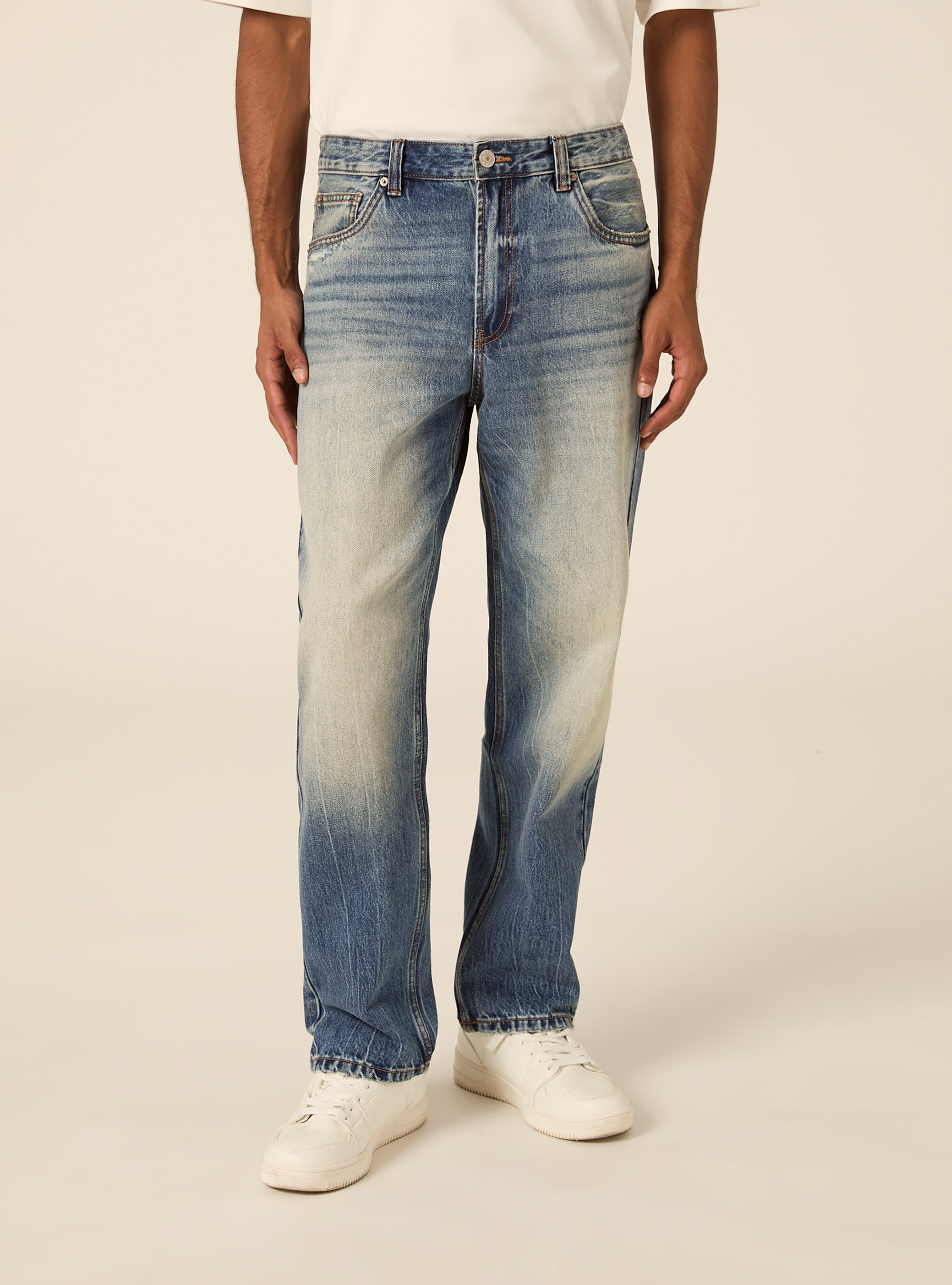 Straight fit jeans, D003 MEDIUM BLUE