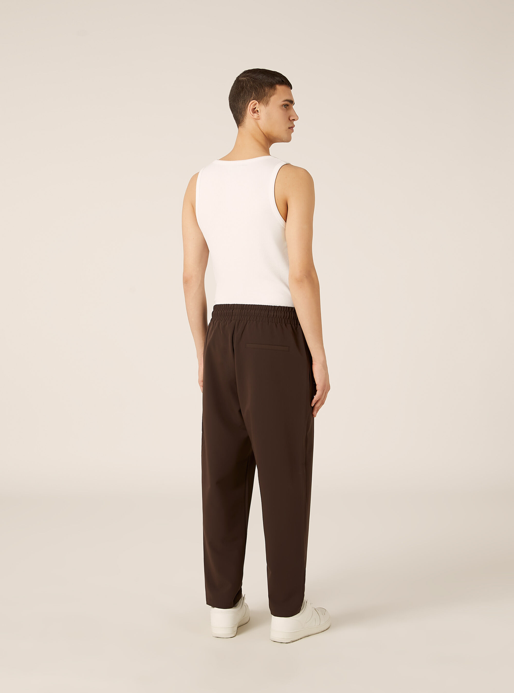 Pantaloni jogger carrot fit, MARRONE MEDIO