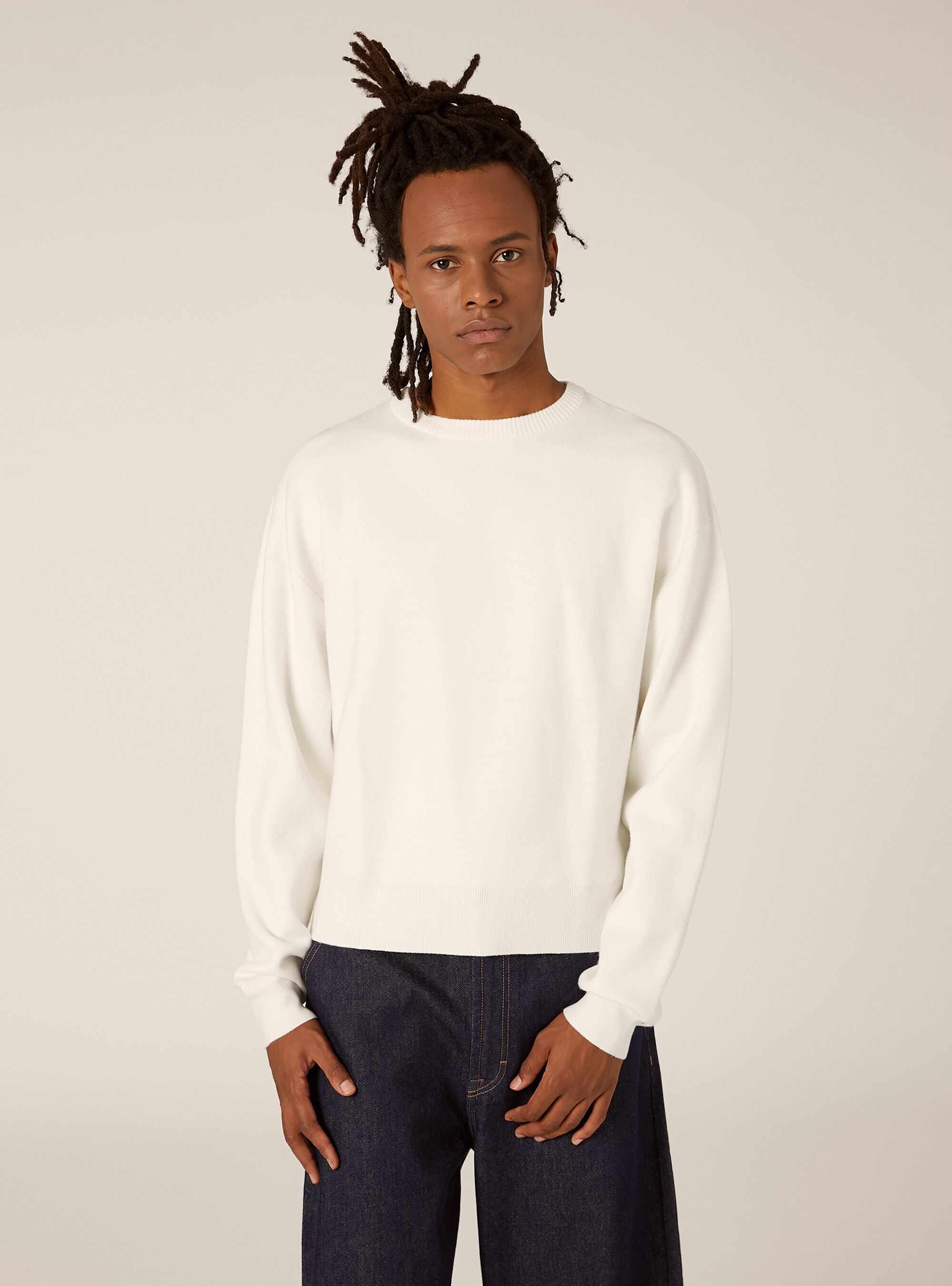 Pull-over doux coupe carr&eacute;e