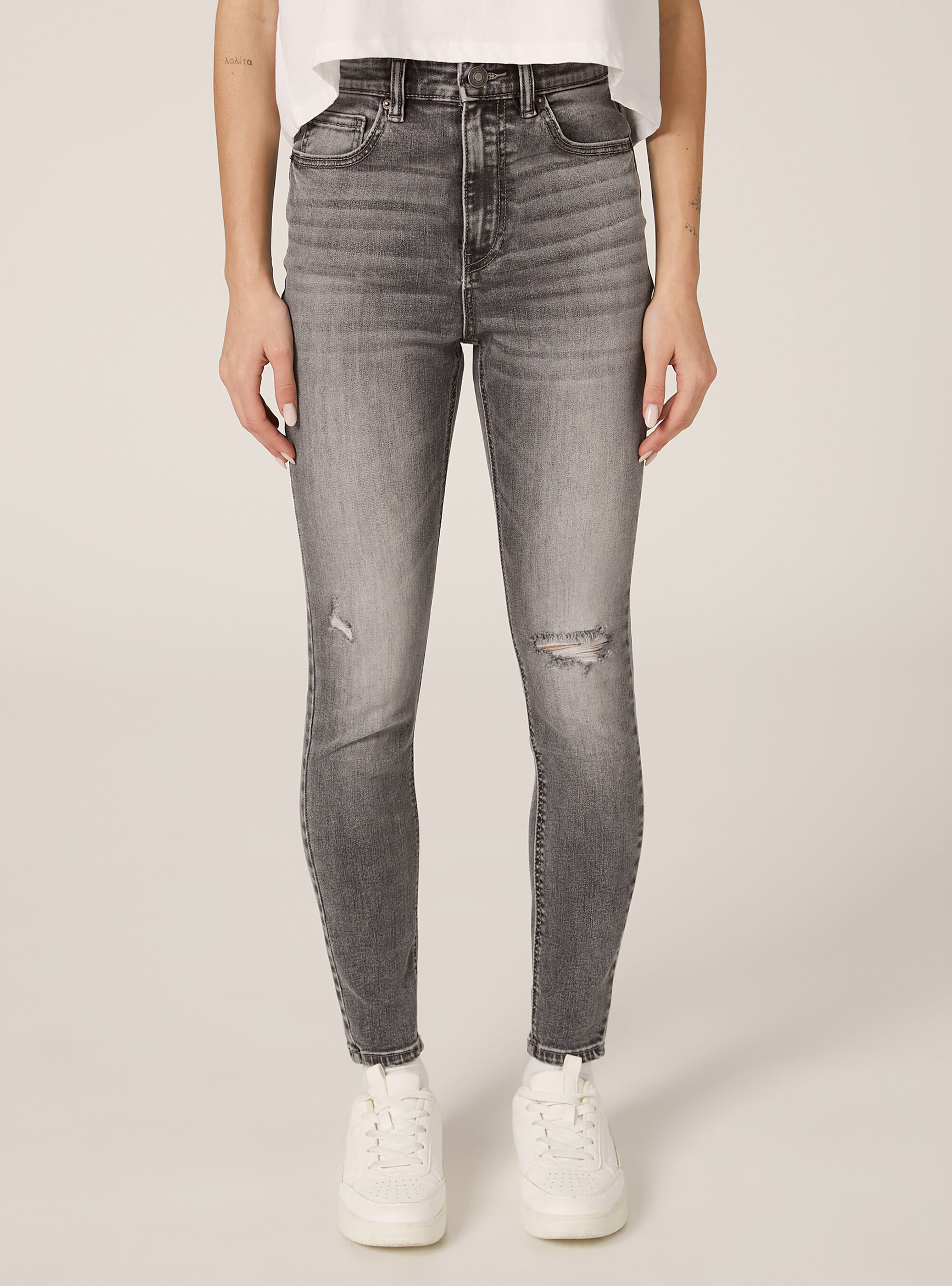 Jeans skinny taille tr&egrave;s haute