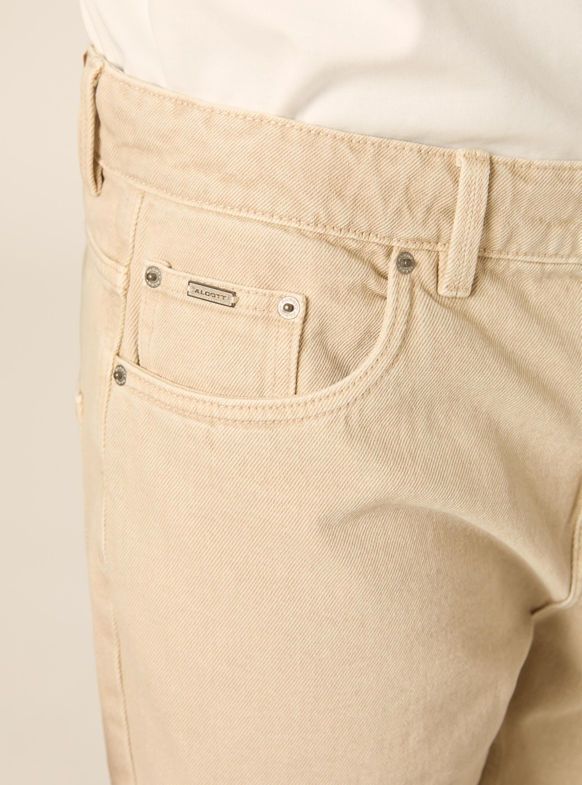 Bermuda Regular Fit in Cotone Leggero, BEIGE CHIARO