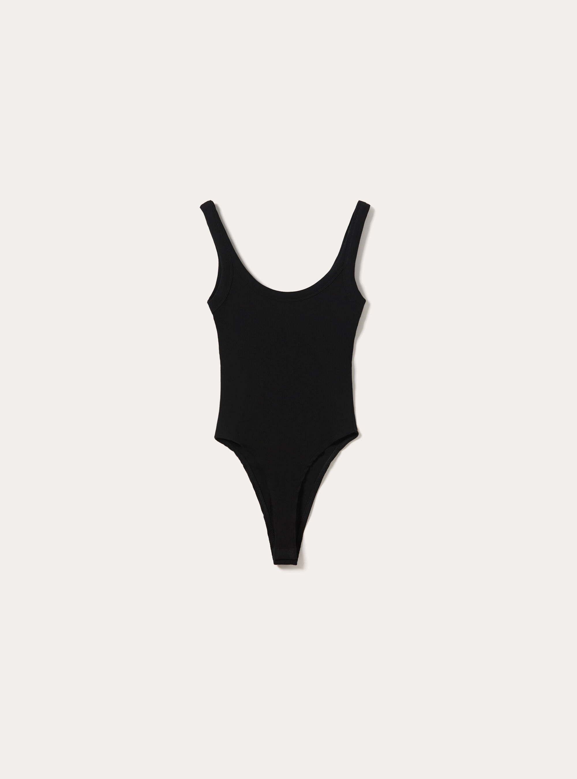 Body Cotel&eacute; &agrave; Encolure Ronde, BK1 BLACK