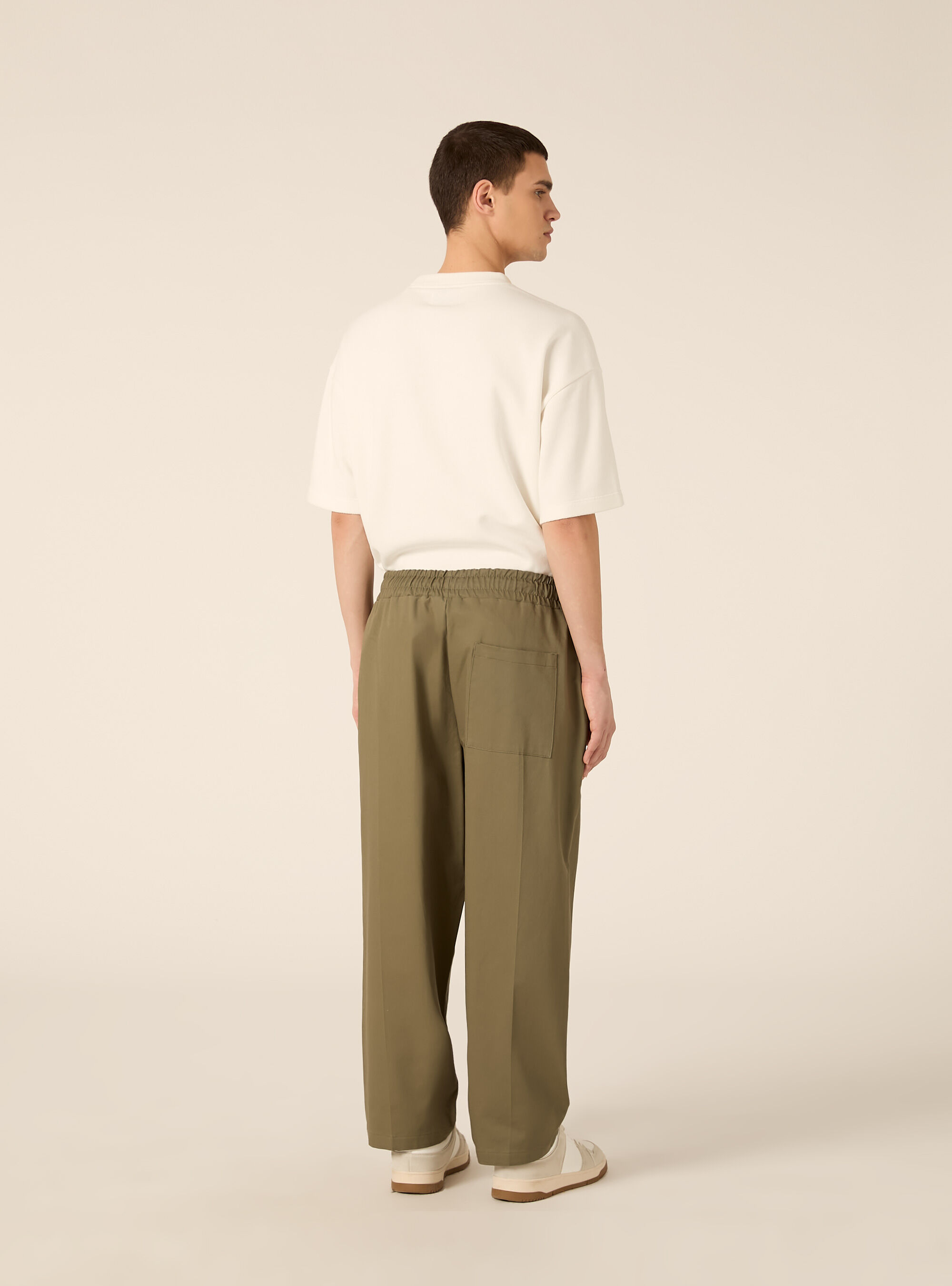 Balloon-fit trousers, KY2 KAKY MEDIUM