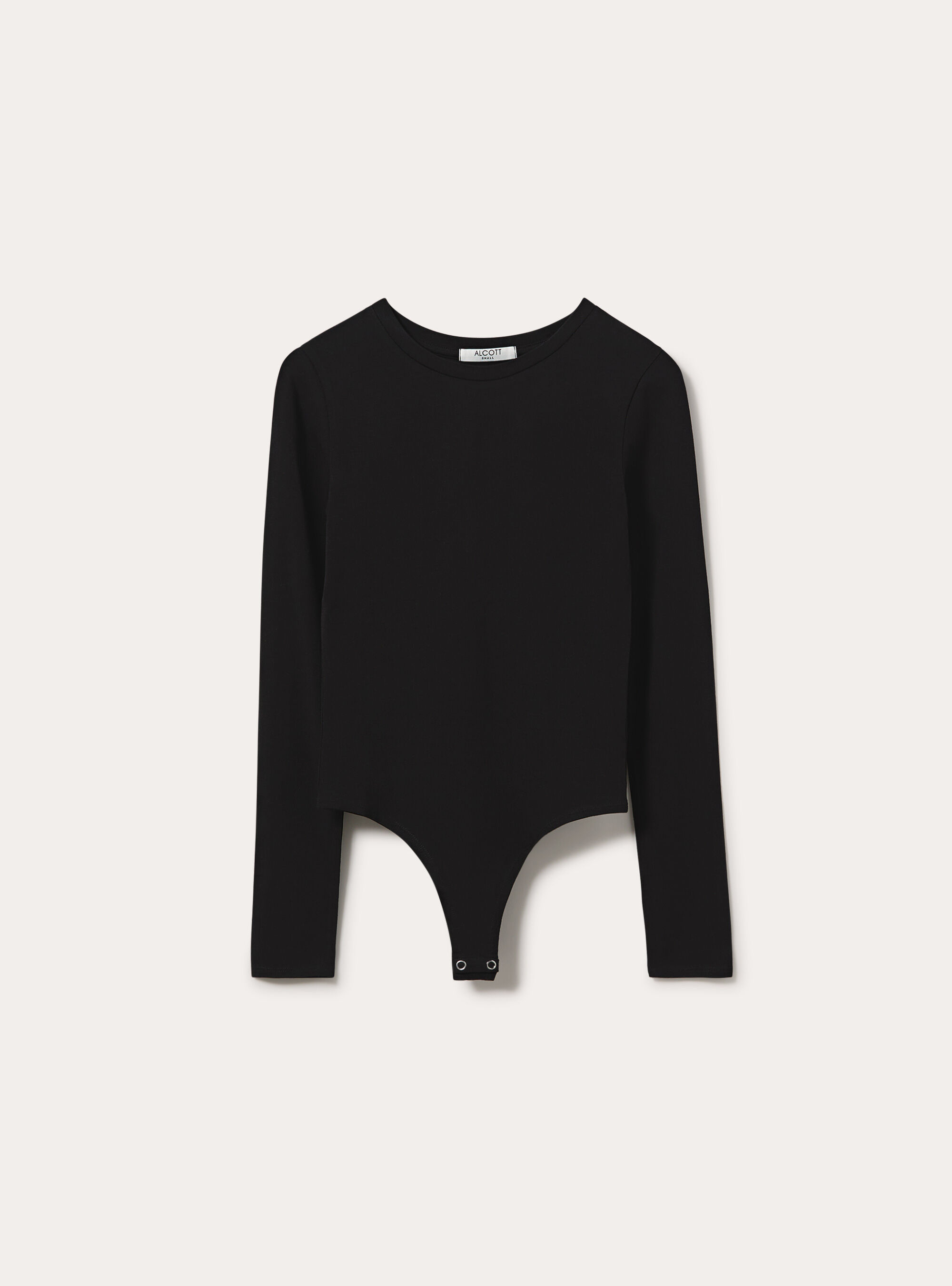Long Sleeve Crew Neck Body, BK1 BLACK