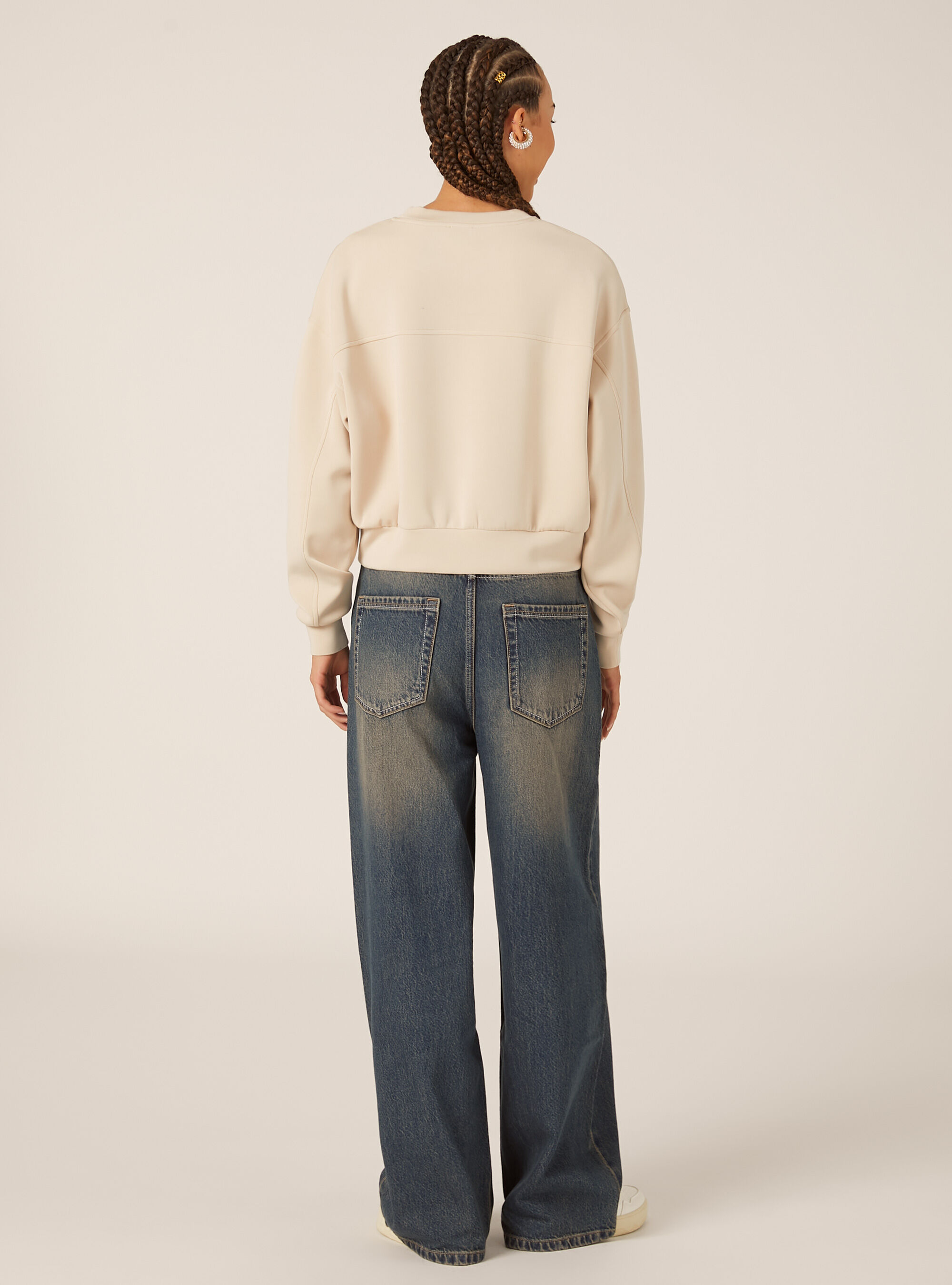 Sweat-shirt doux au toucher, BG3 BEIGE LIGHT