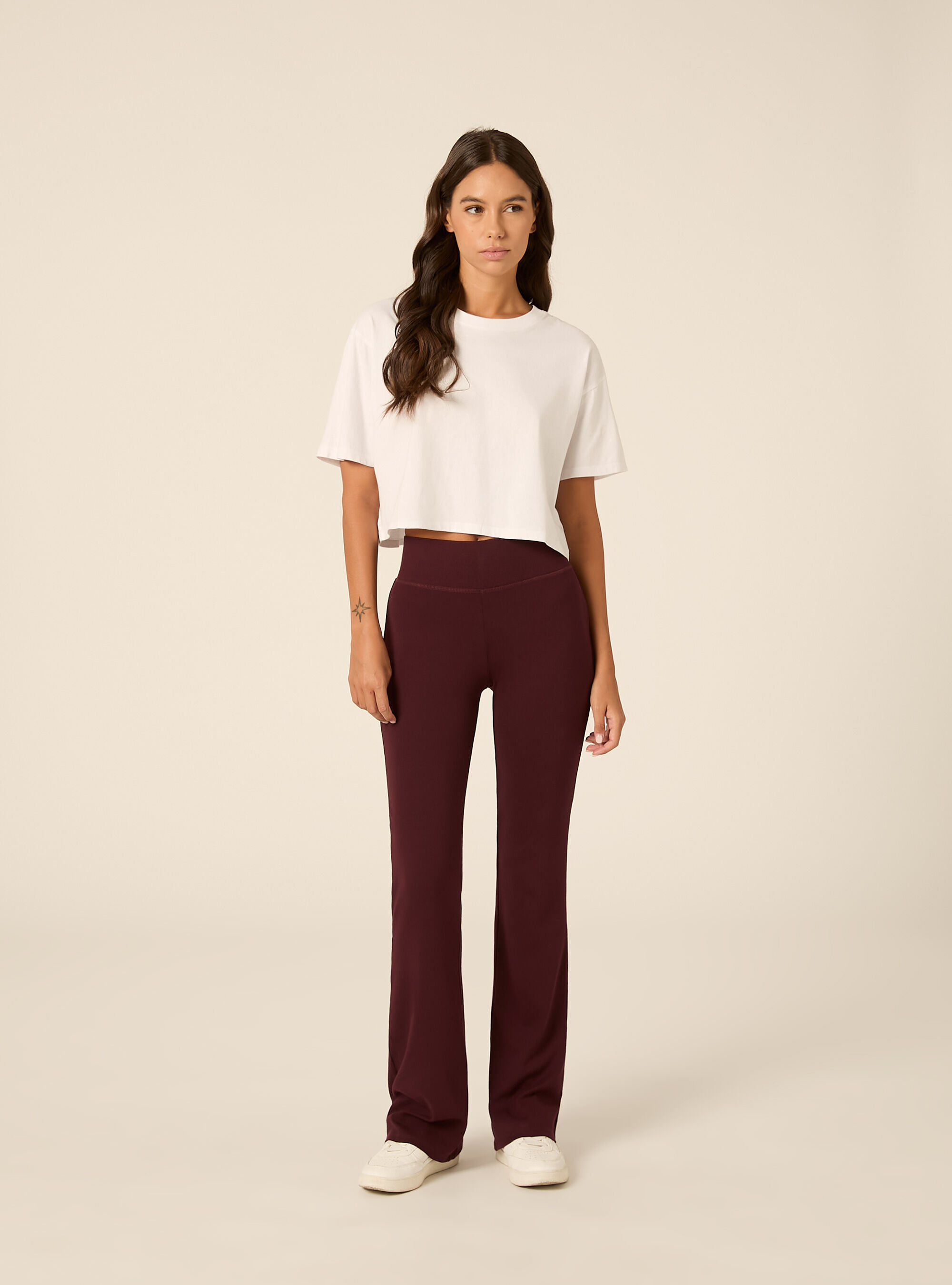 Leggings acampanados, BO1 BORDEAUX DARK