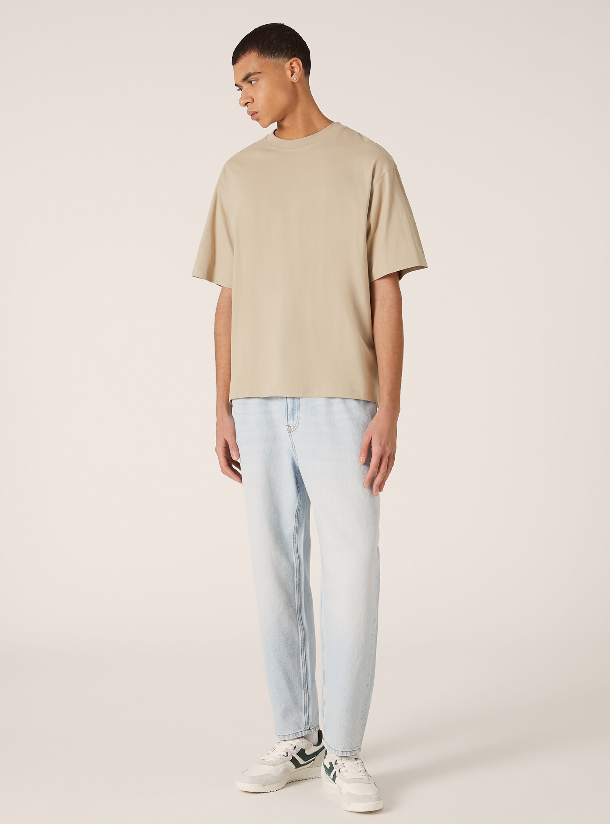 T-shirt coupe carr&eacute;e en coton