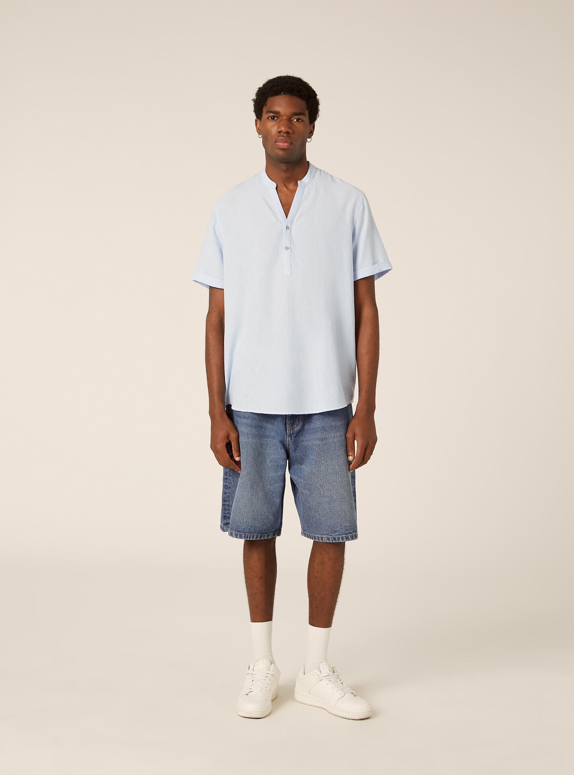 Chemise avec col officier, AZ3 AZURE LIGHT