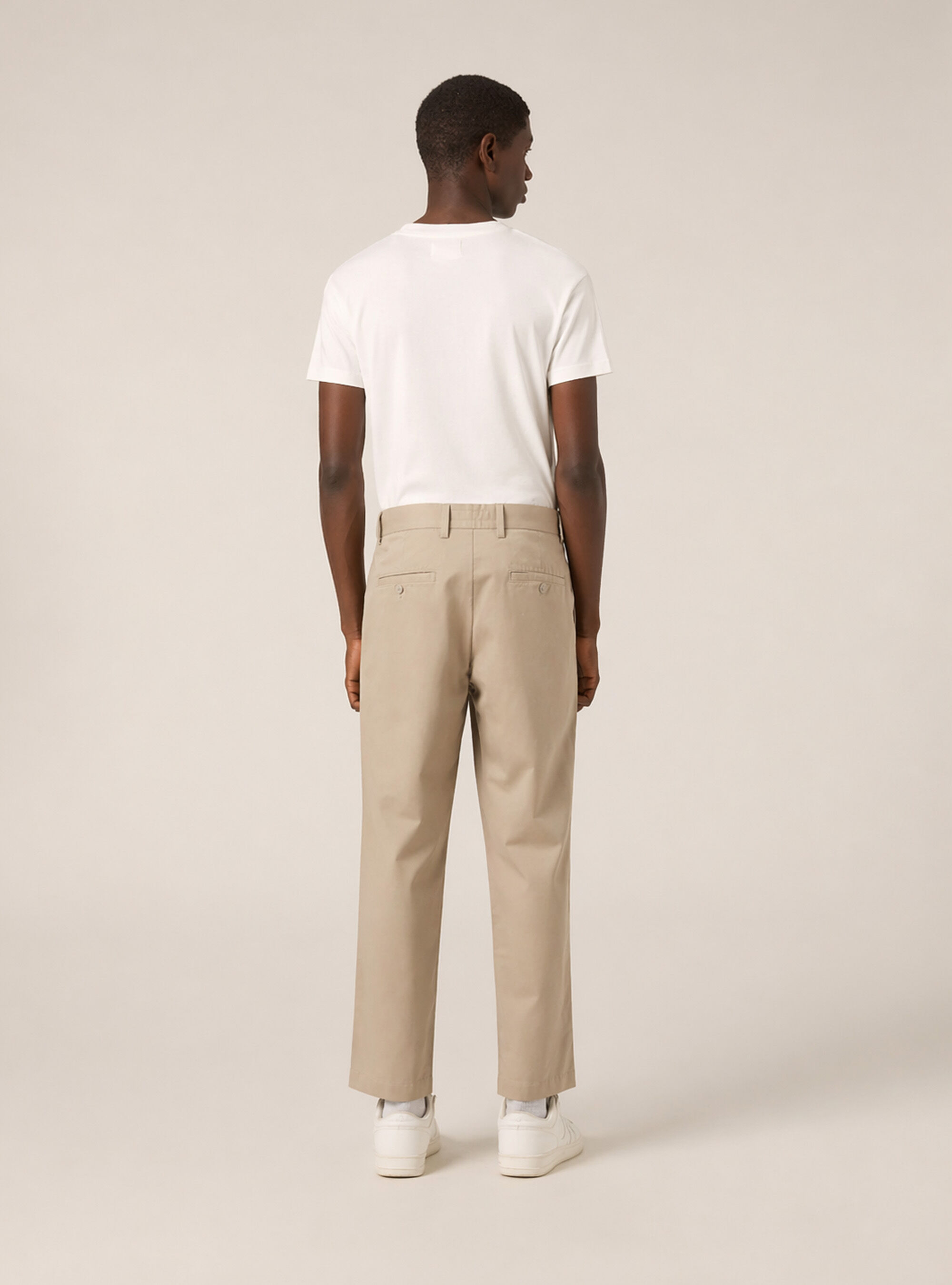 Pantalones chino de sarga el&aacute;stica slim fit, BG2 BEIGE MEDIUM