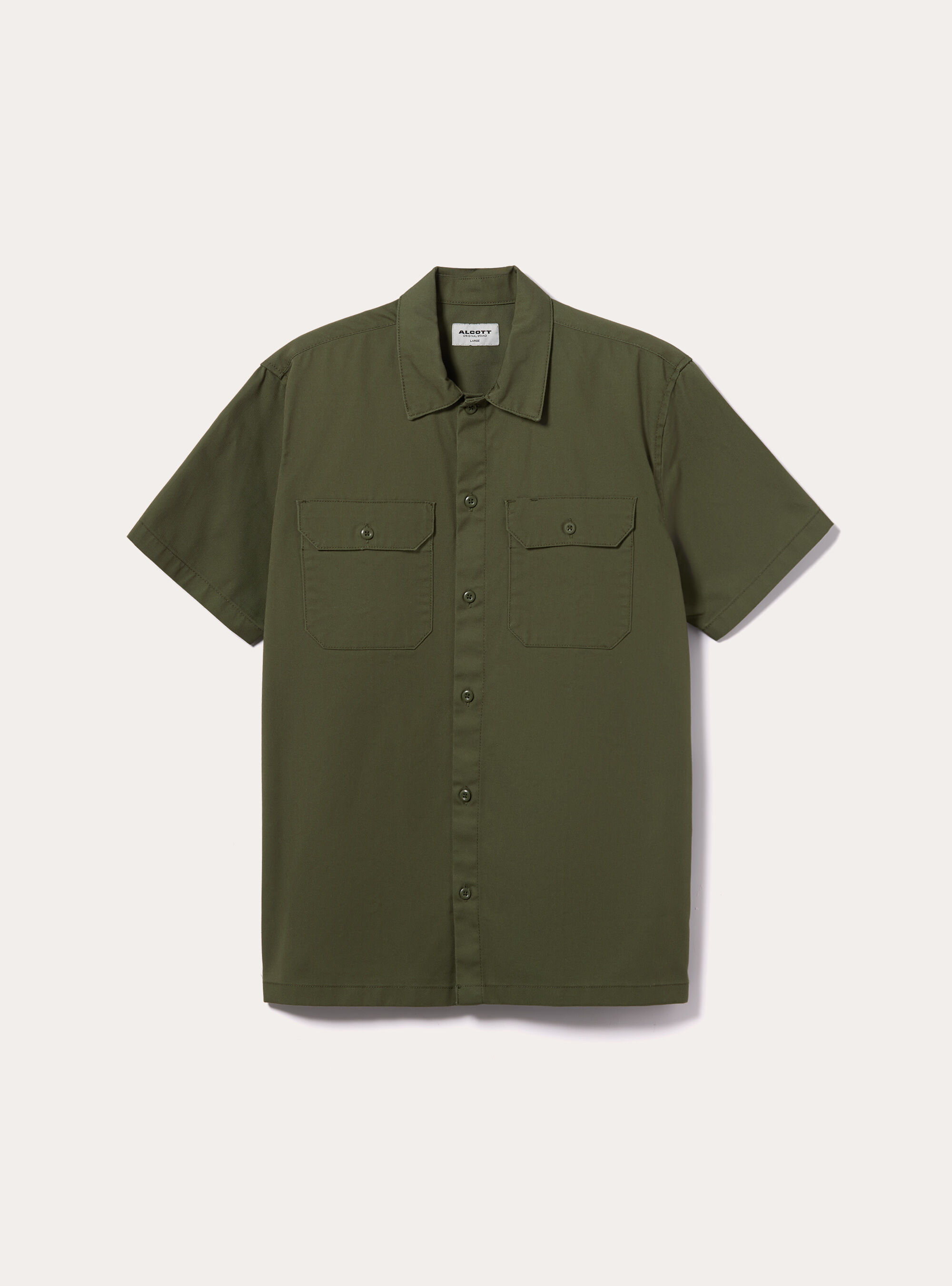 Camisa de sarga con grandes bolsillos, KY2 KAKY MEDIUM