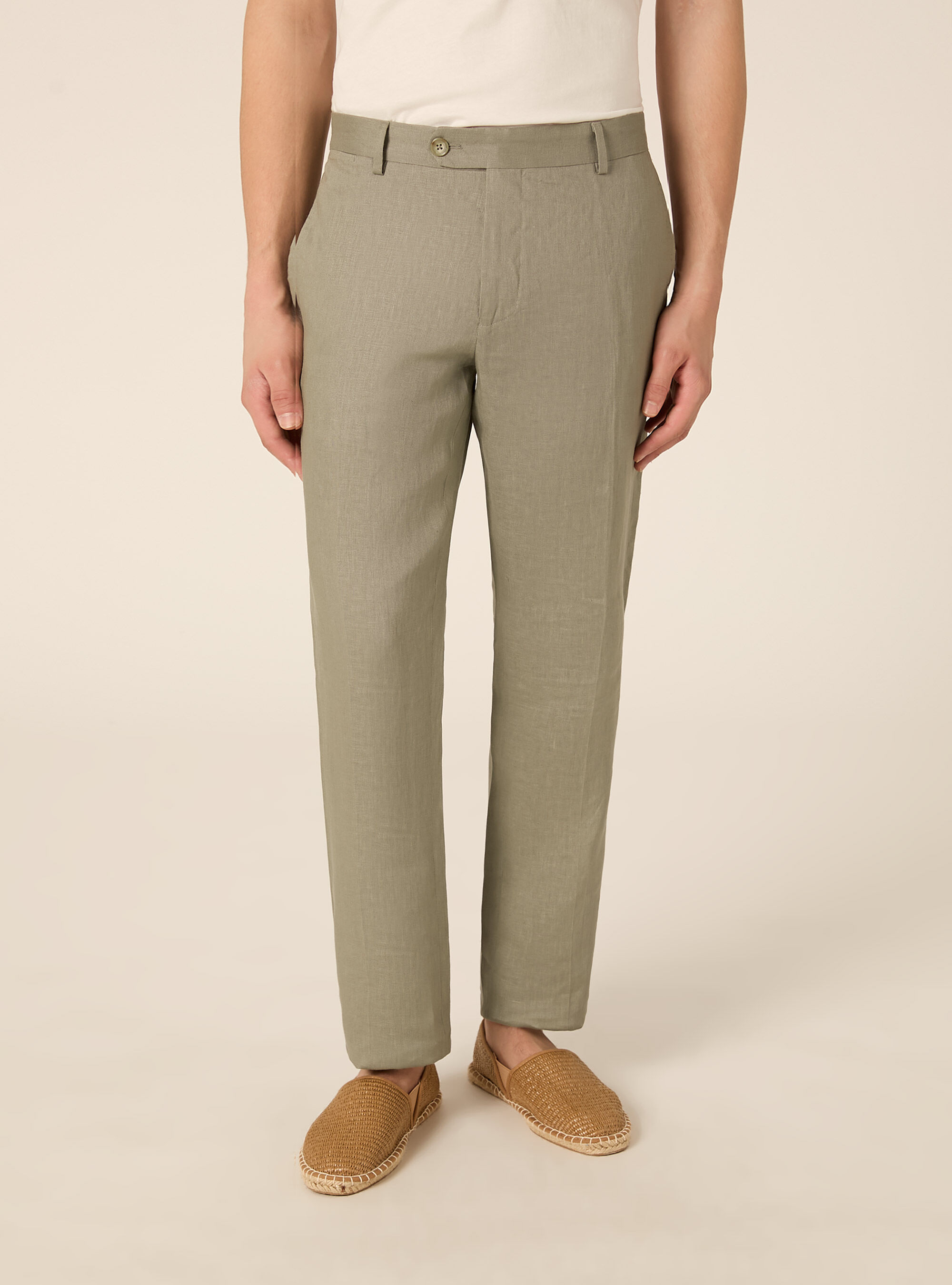 Pure linen trousers