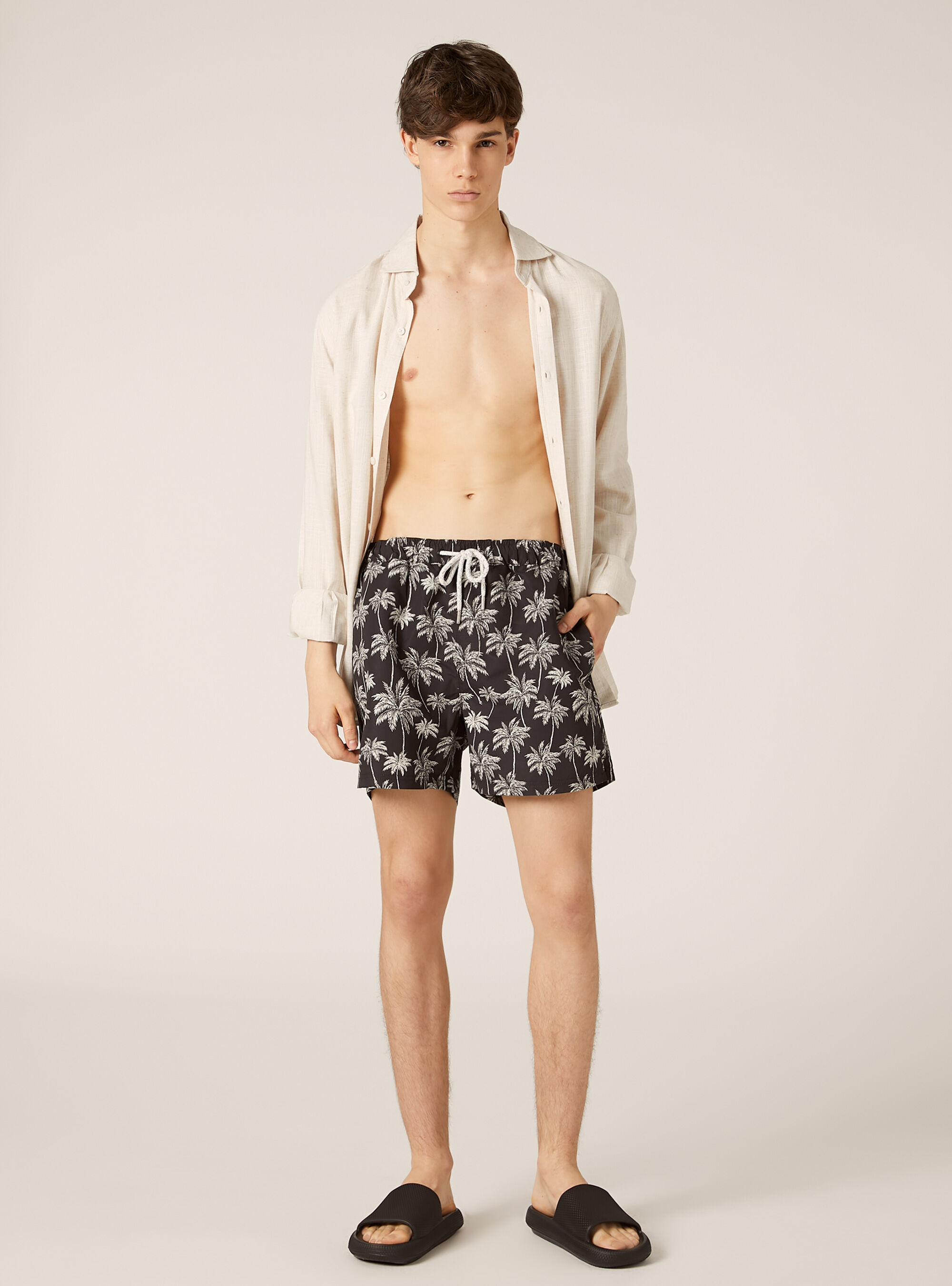 Maillot de bain avec imprim&eacute; palmier