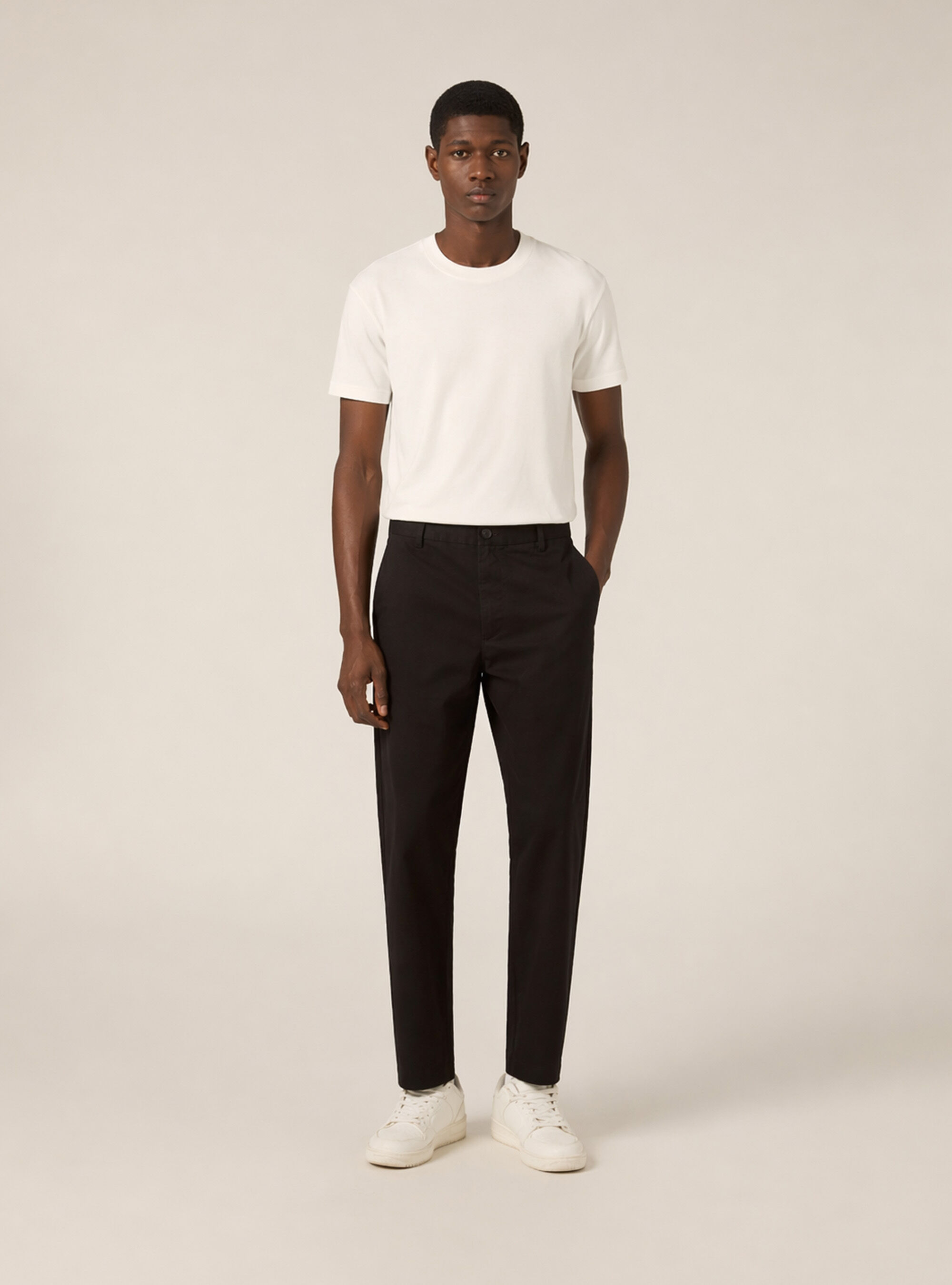 Slim fit stretch twill chino pants