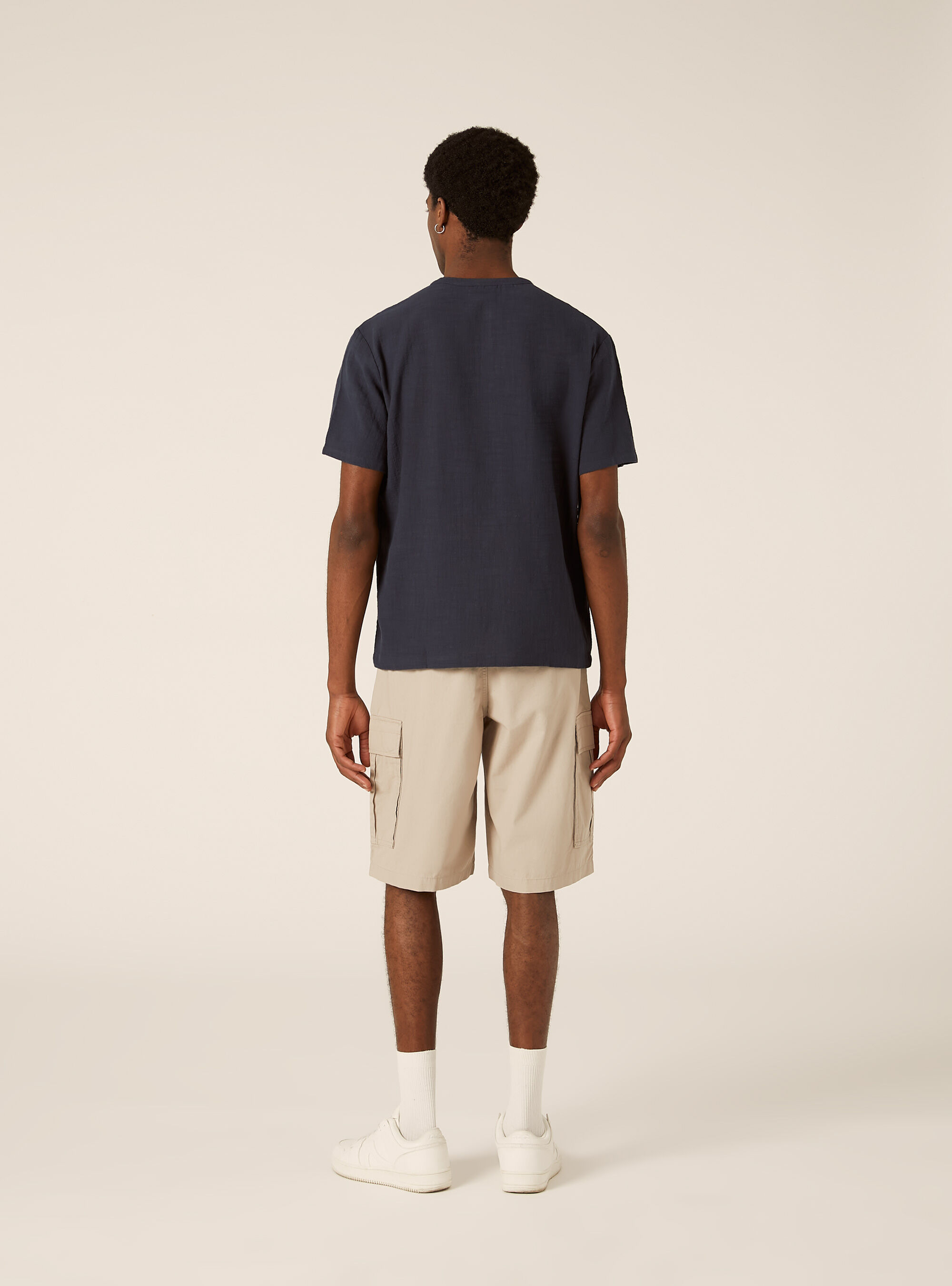 Short Sleeve Henley Shirt, NA2 NAVY MEDIUM