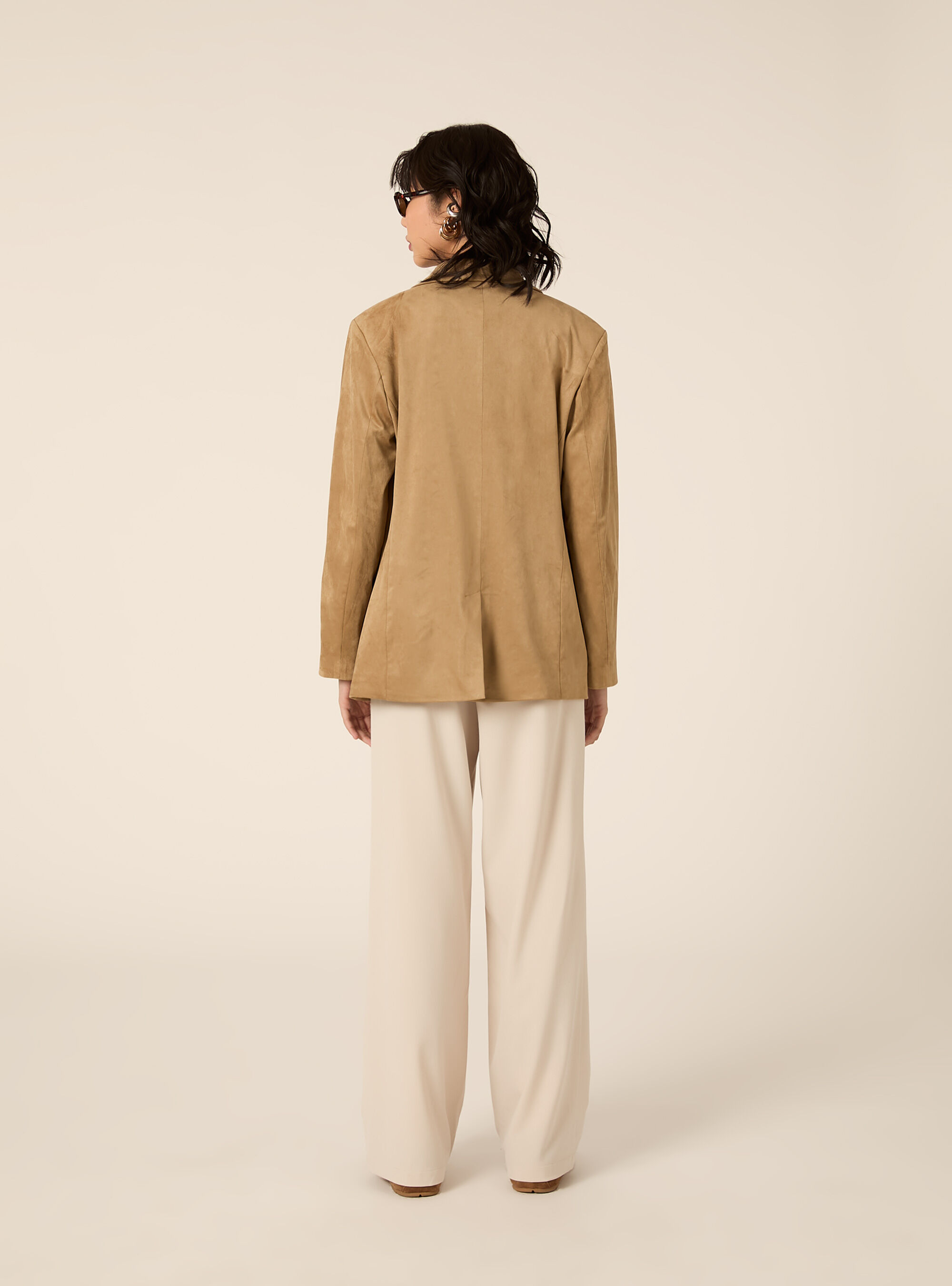 Blazer con efecto ante, BG2 BEIGE MEDIUM