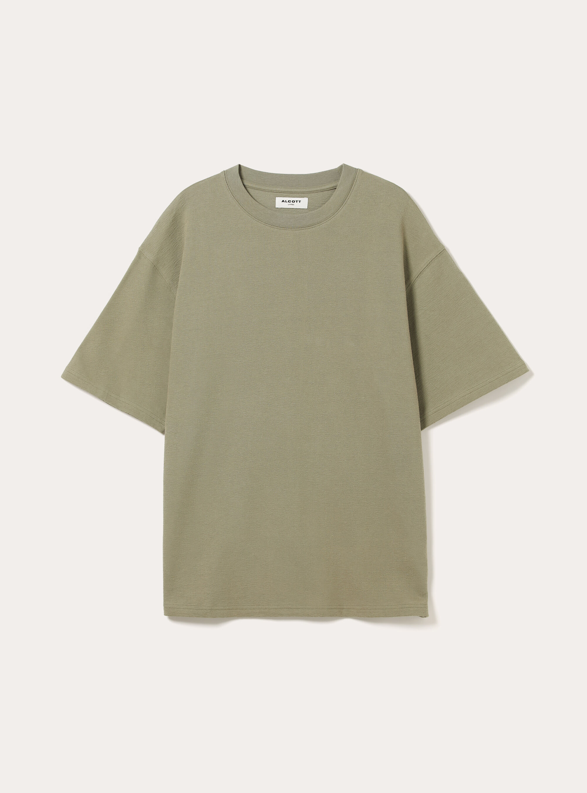 Textured cotton T-shirt, KY2 KAKY MEDIUM