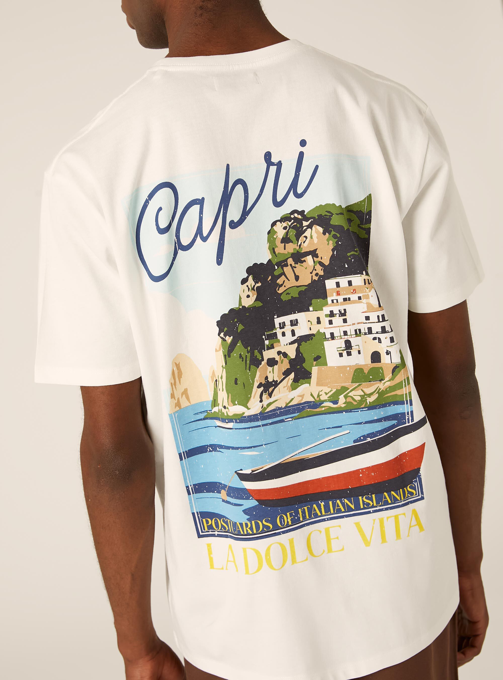 Camiseta Boxy Fit Capri Amore Mio, WH2 WHITE