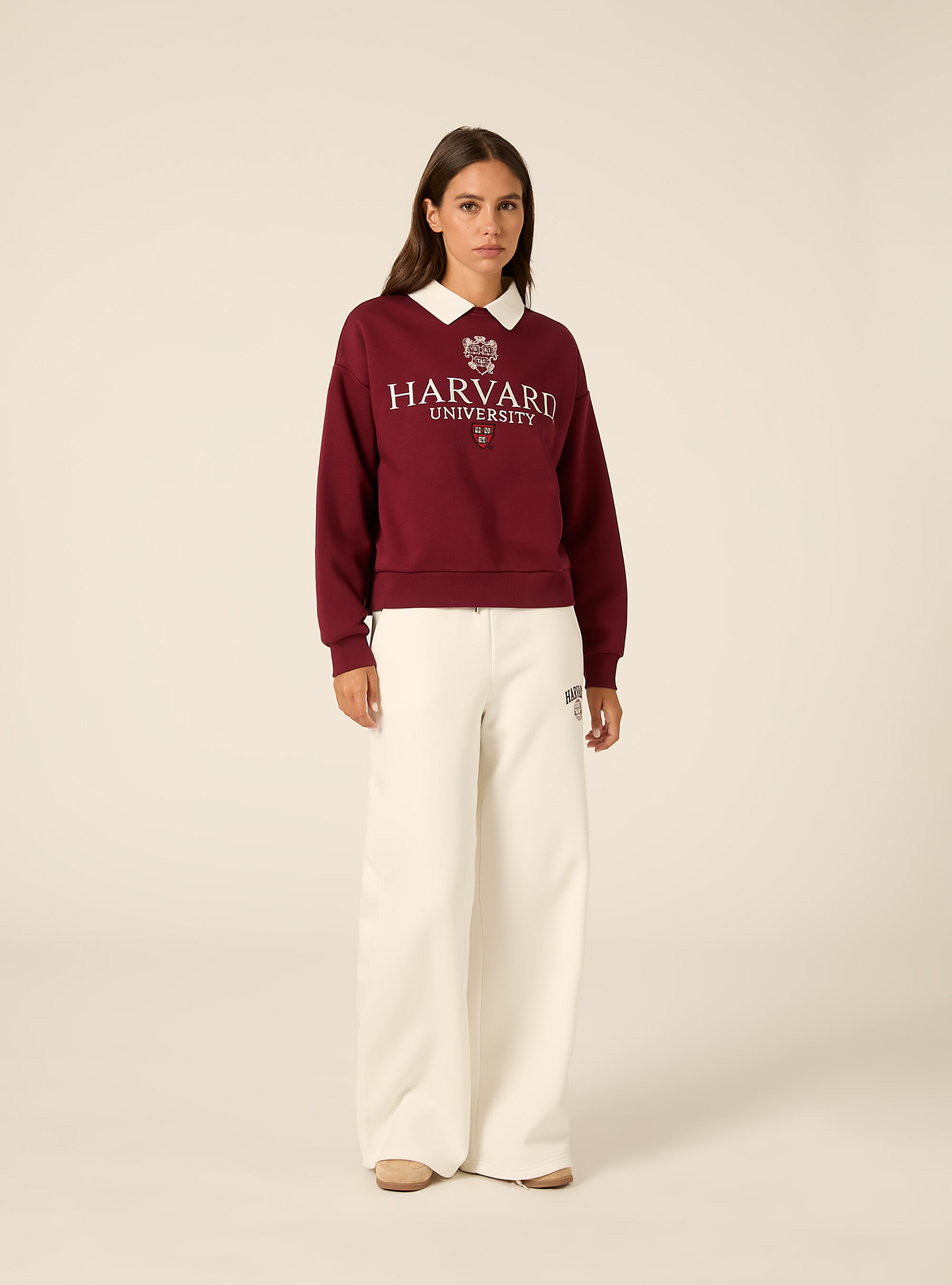 Felpa collo polo harvard