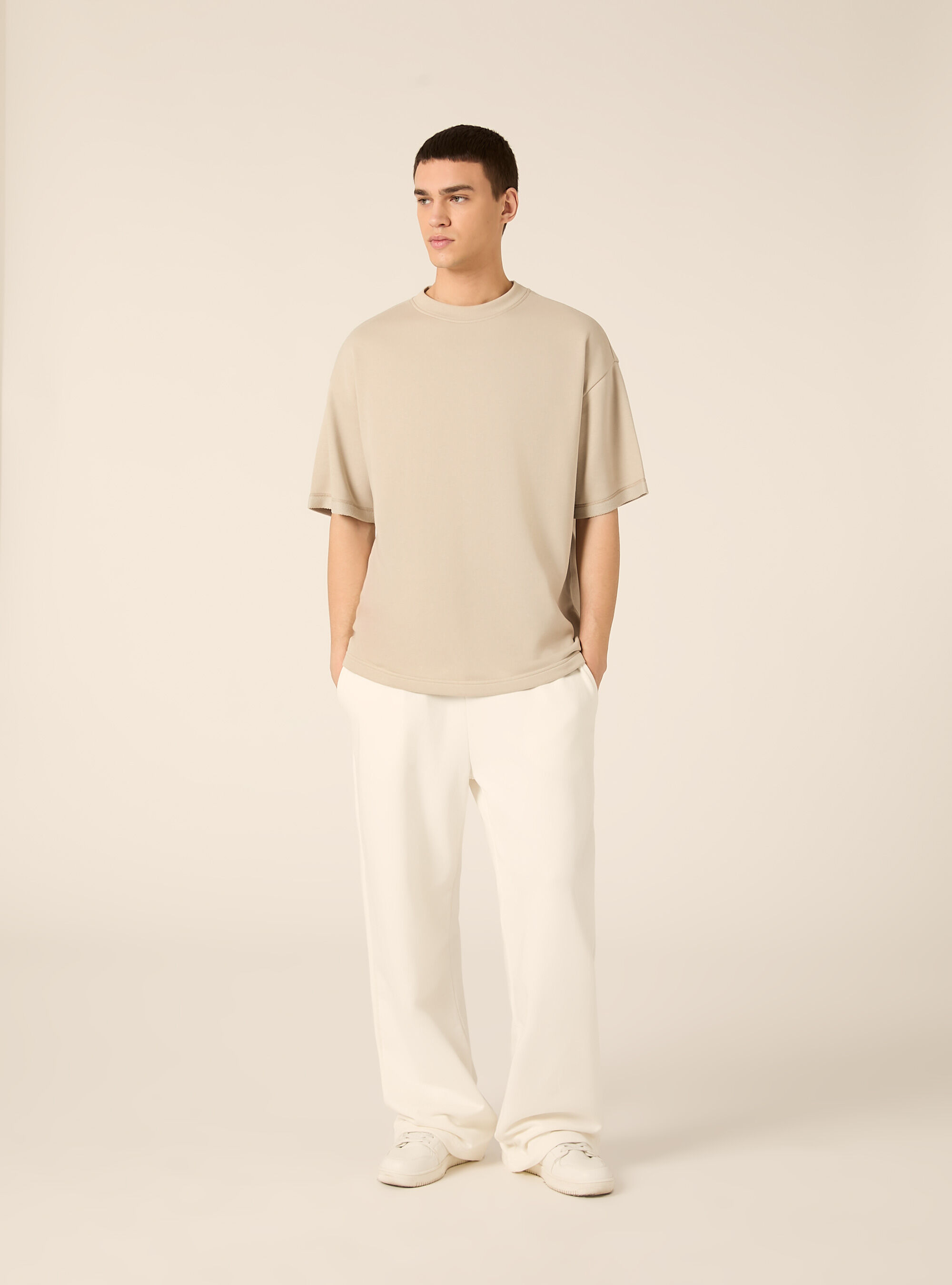 Wide leg jogger pants