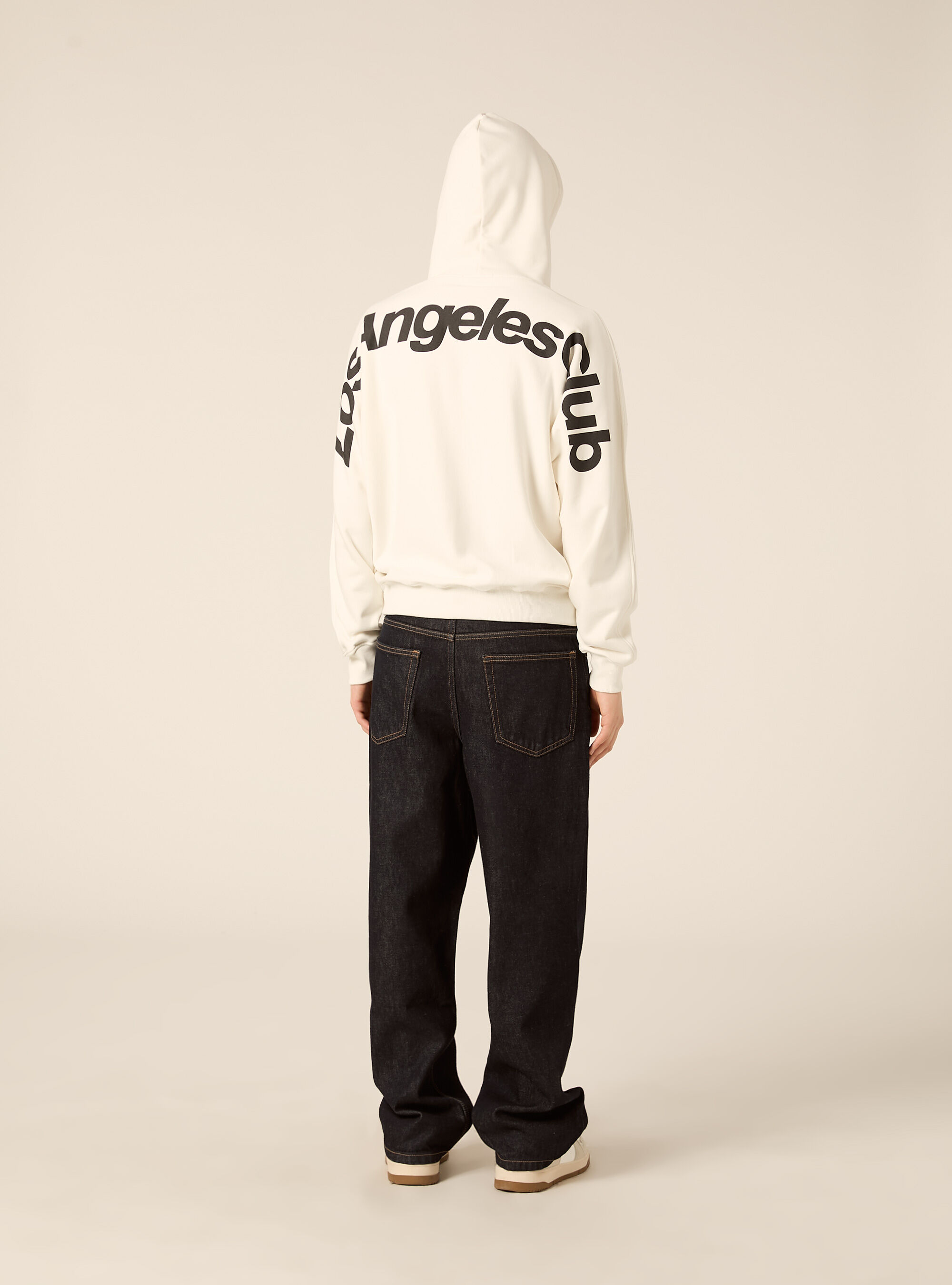 Sudadera Boxy con Estampado en Relieve, WH1 OFF WHITE