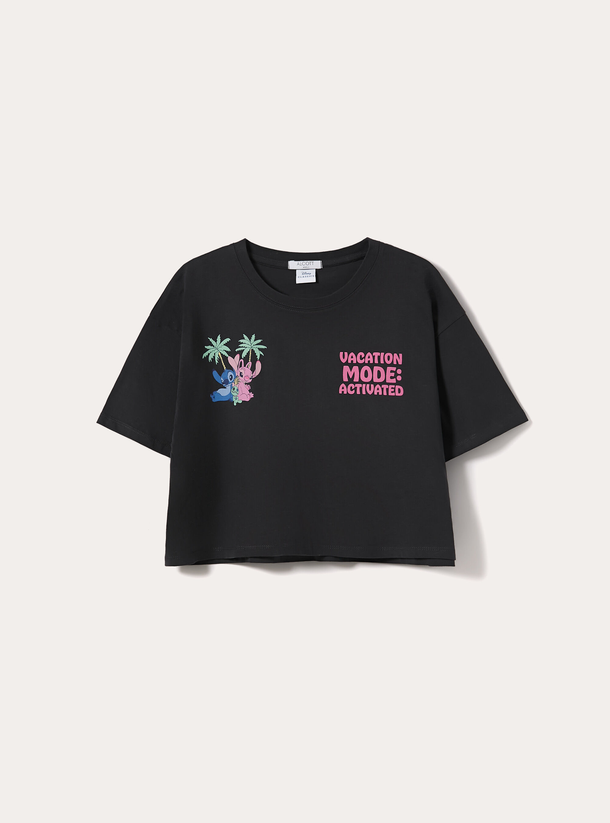 Camiseta Lilo y Stitch/ Alcott, BK3 BLACK CHARCOAL