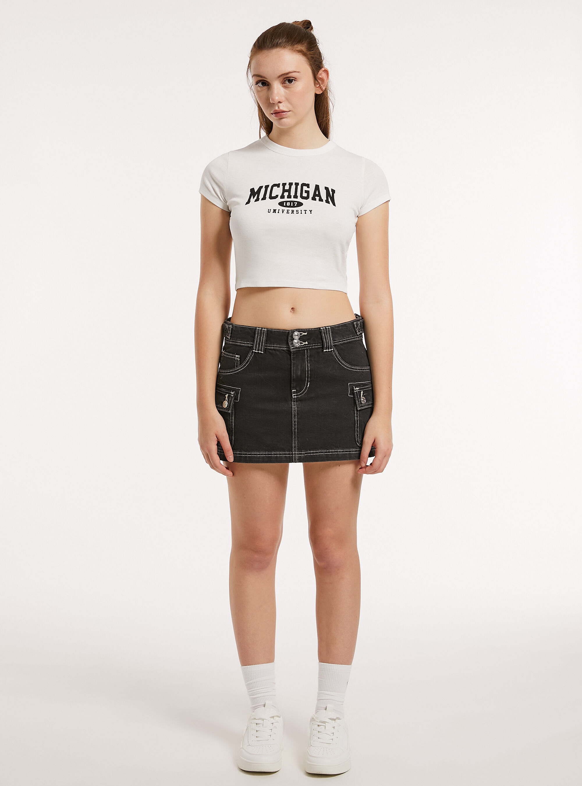 T-shirt court avec imprim&eacute;