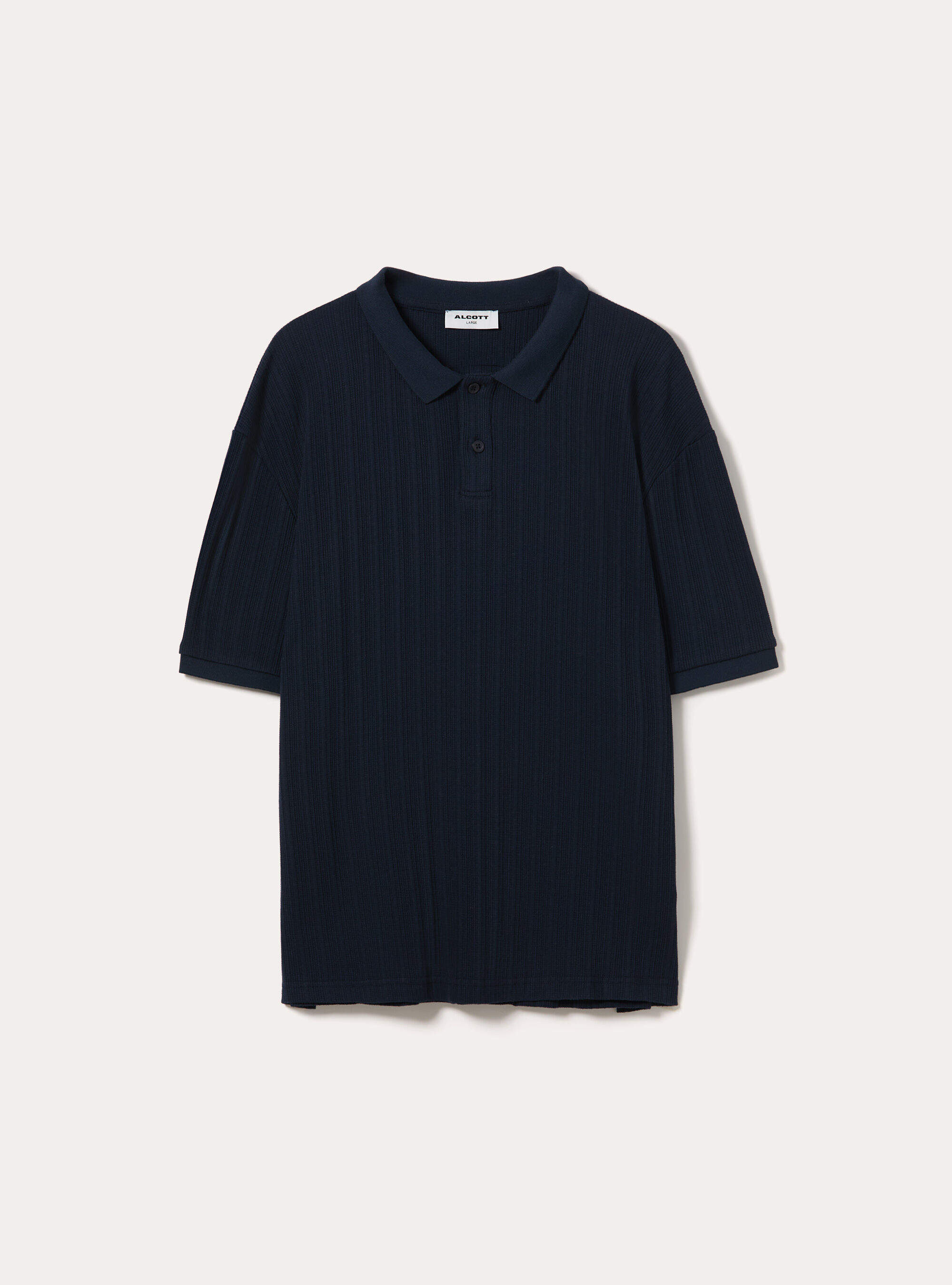Regular Fit Structured Jersey Polo Shirt, NA1 NAVY DARK