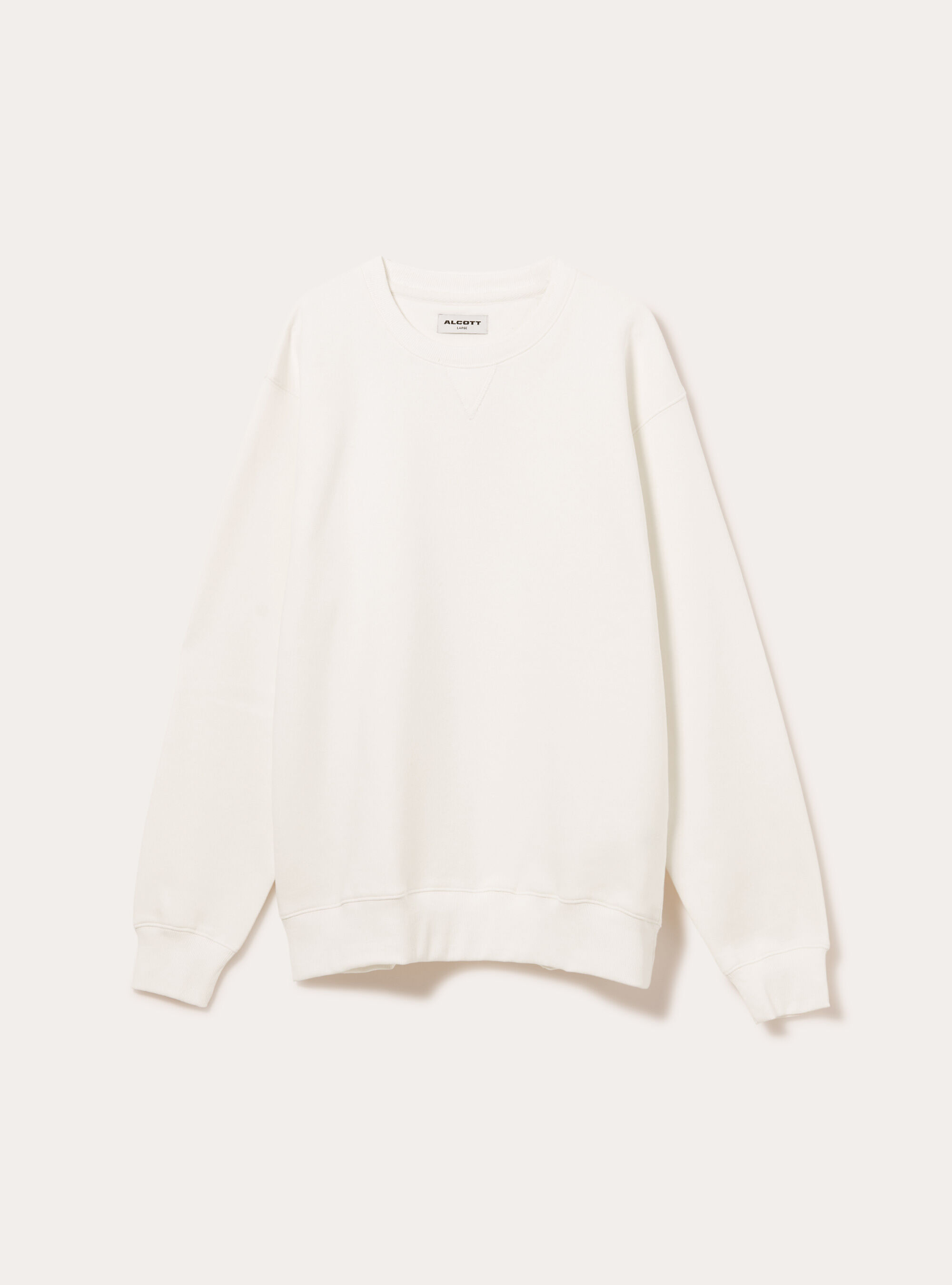 Sweat-shirt &agrave; col rond uni, WH2 WHITE