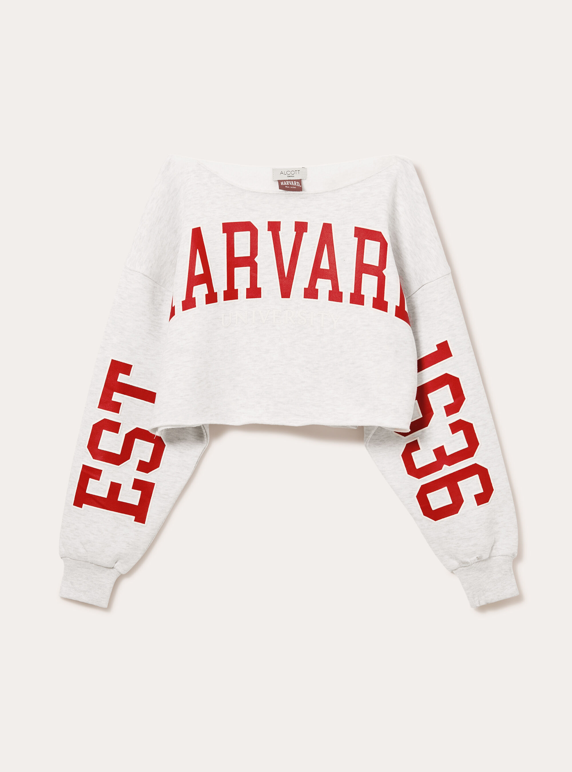 Sweat-shirt &agrave; encolure bateau Harvard / Alcott, MGY3 GREY MEL LIGHT