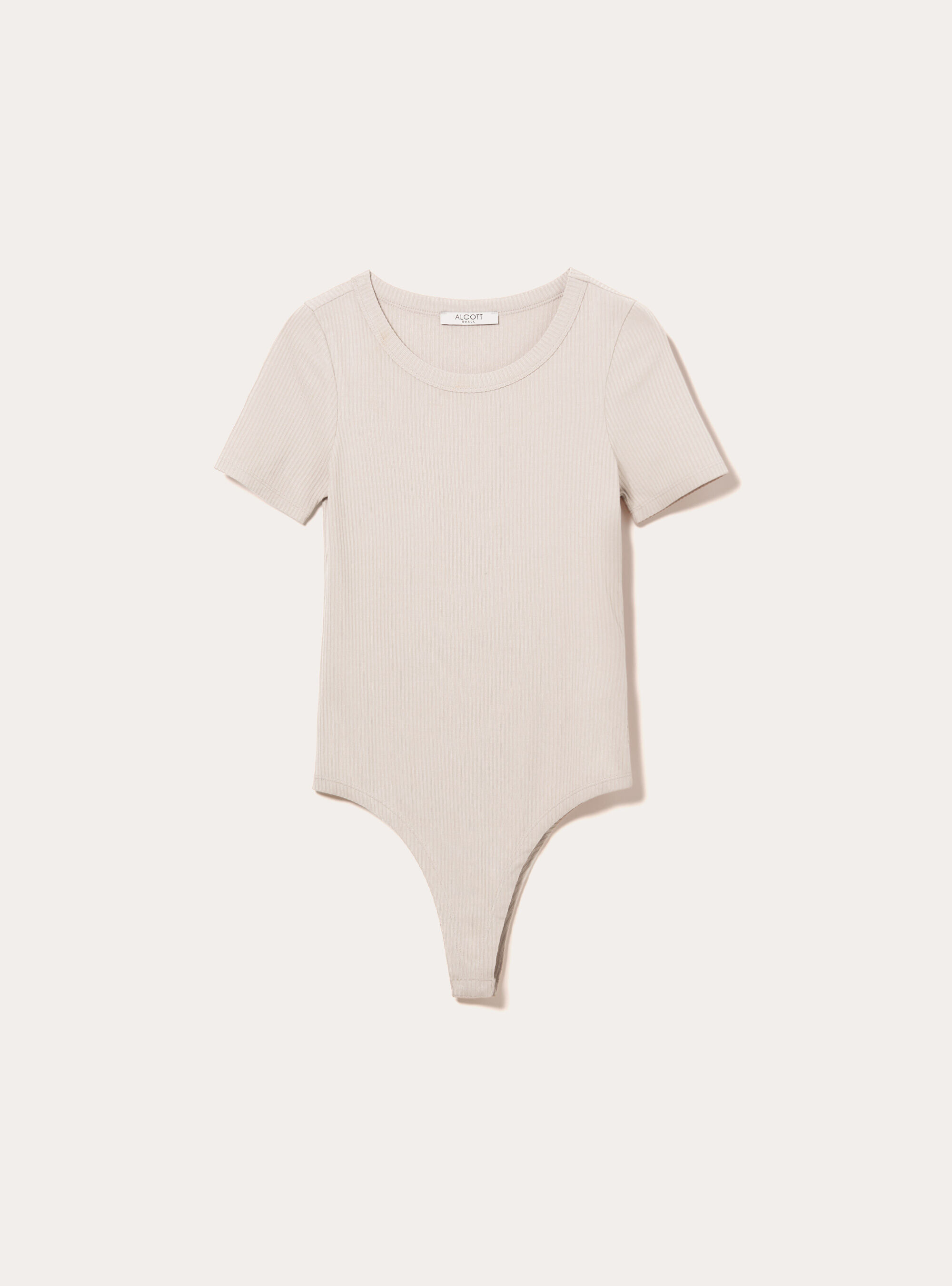 Body &agrave; manches courtes cotel&eacute;es, BG2 BEIGE MEDIUM