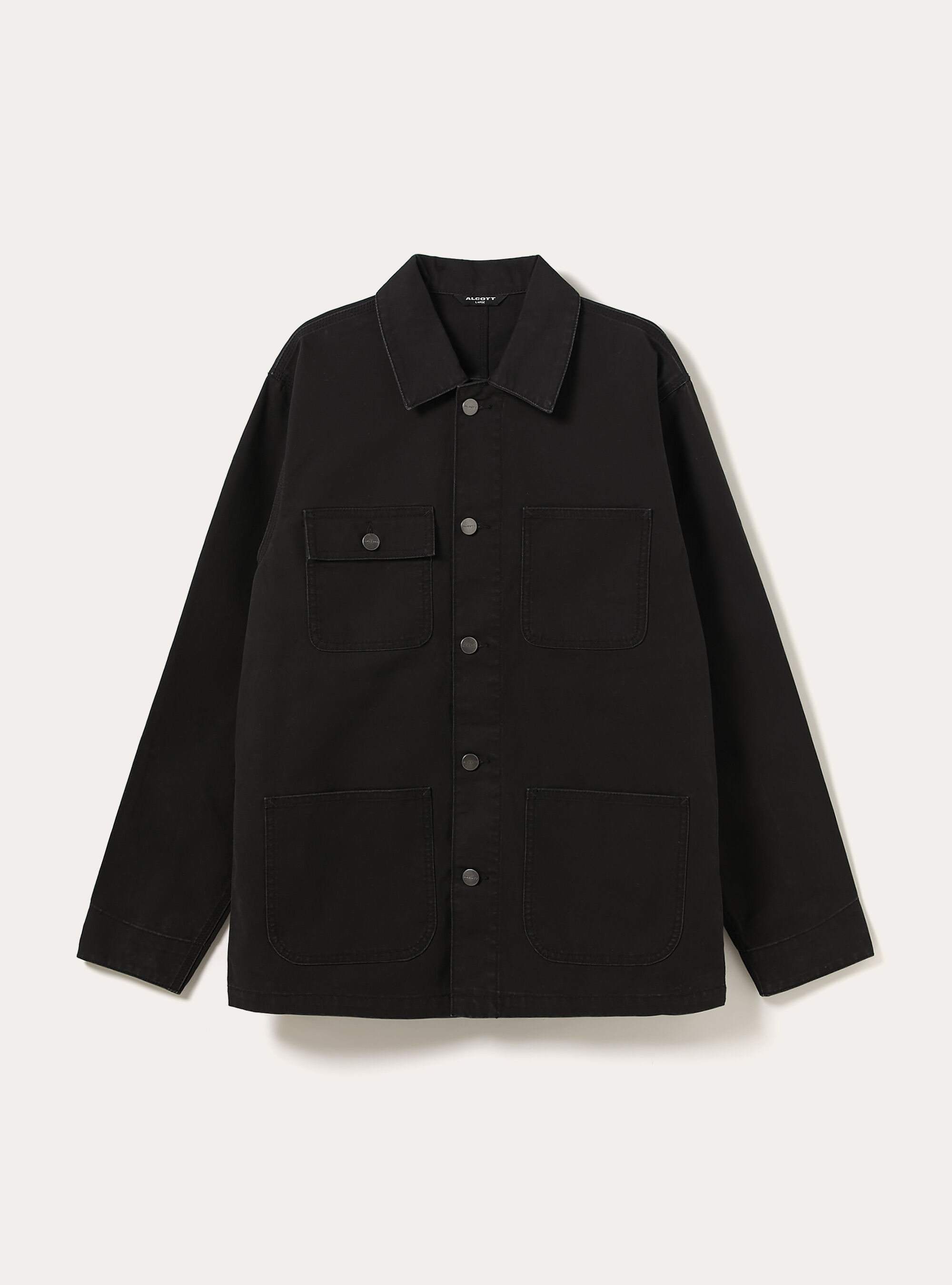 Veste en toile avec poches, BK1 BLACK