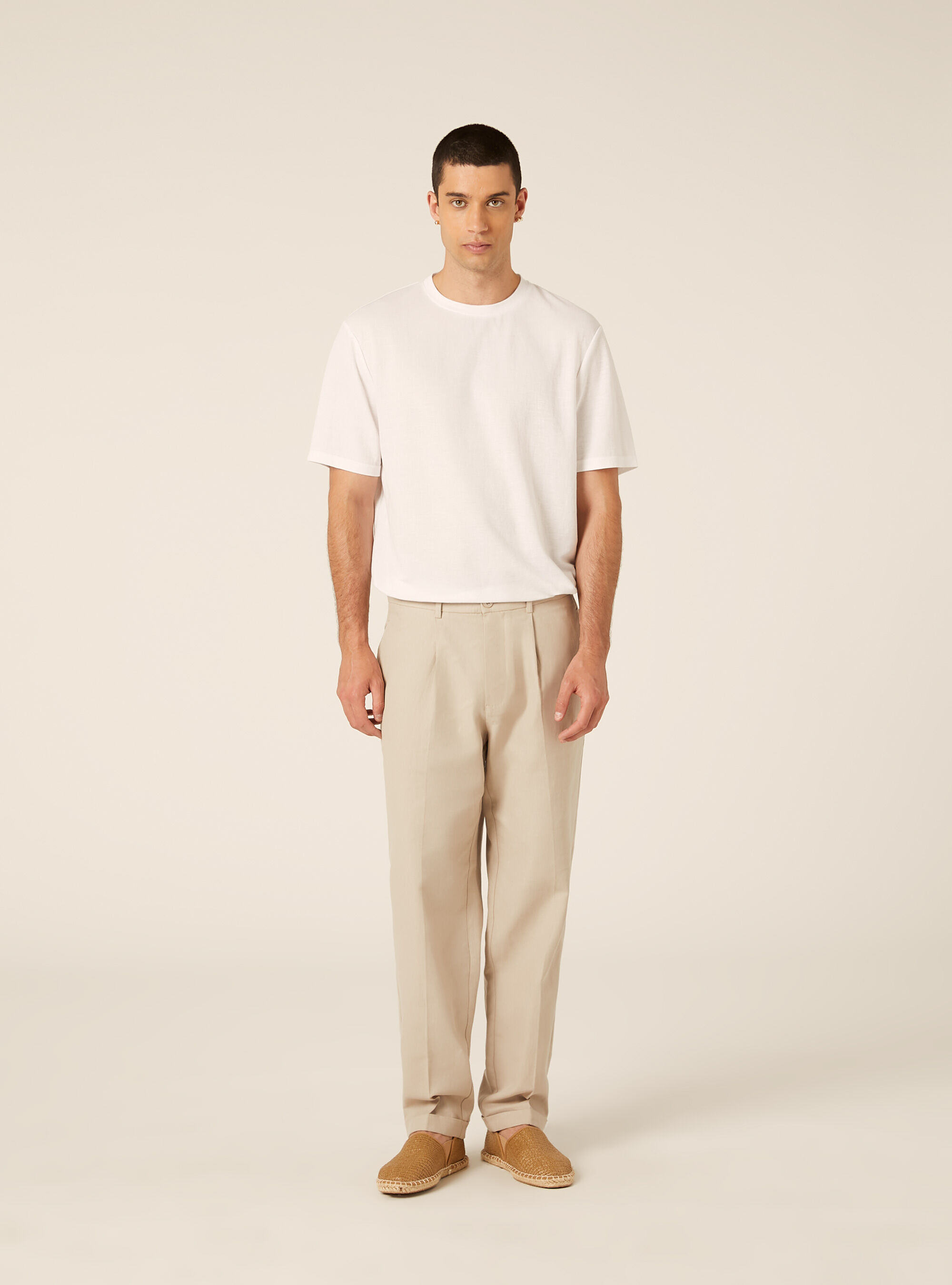 Lightweight Tailored Linen Blend Trousers