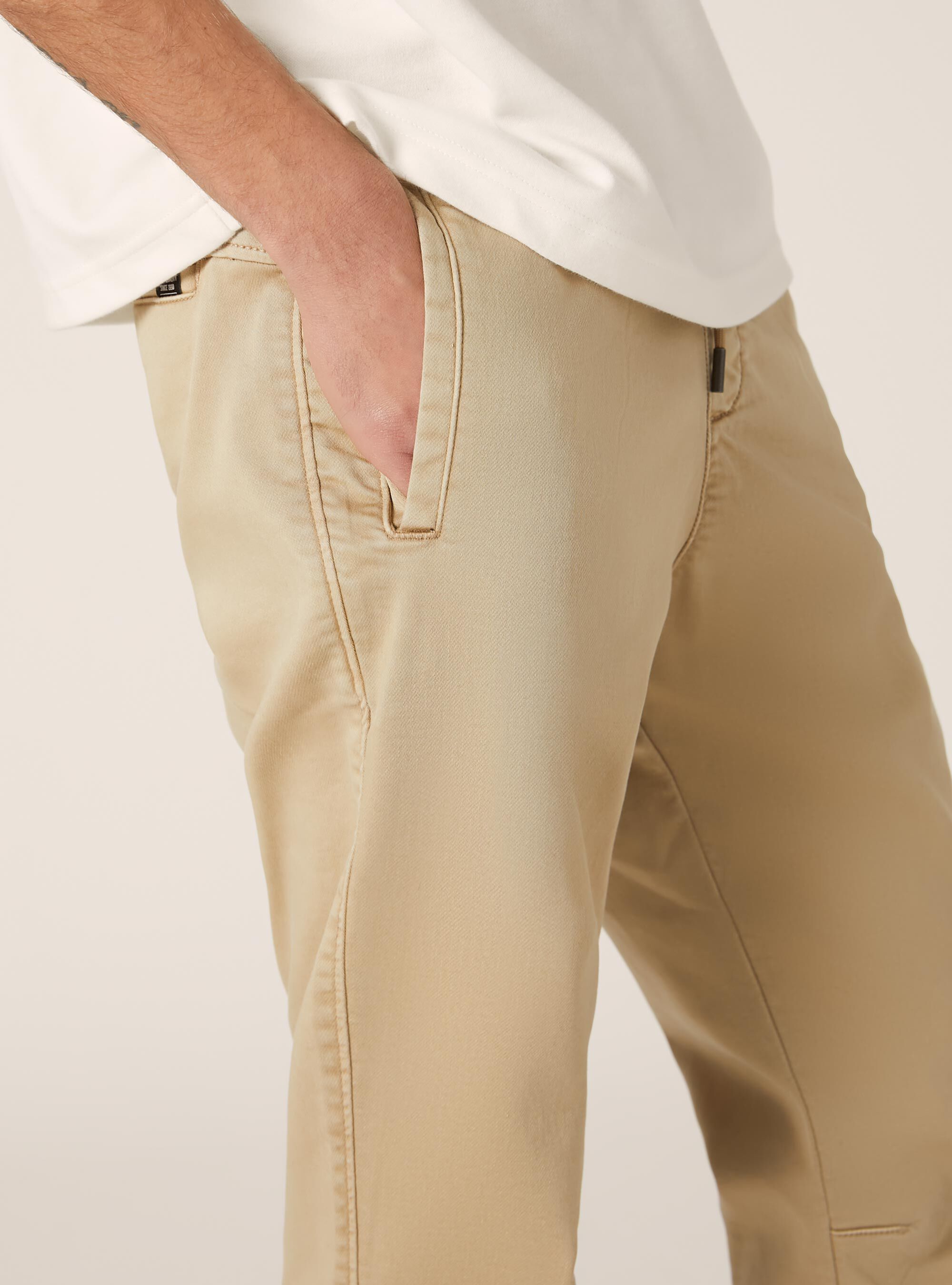 Pantalon jogger en coton, BG1 BEIGE DARK