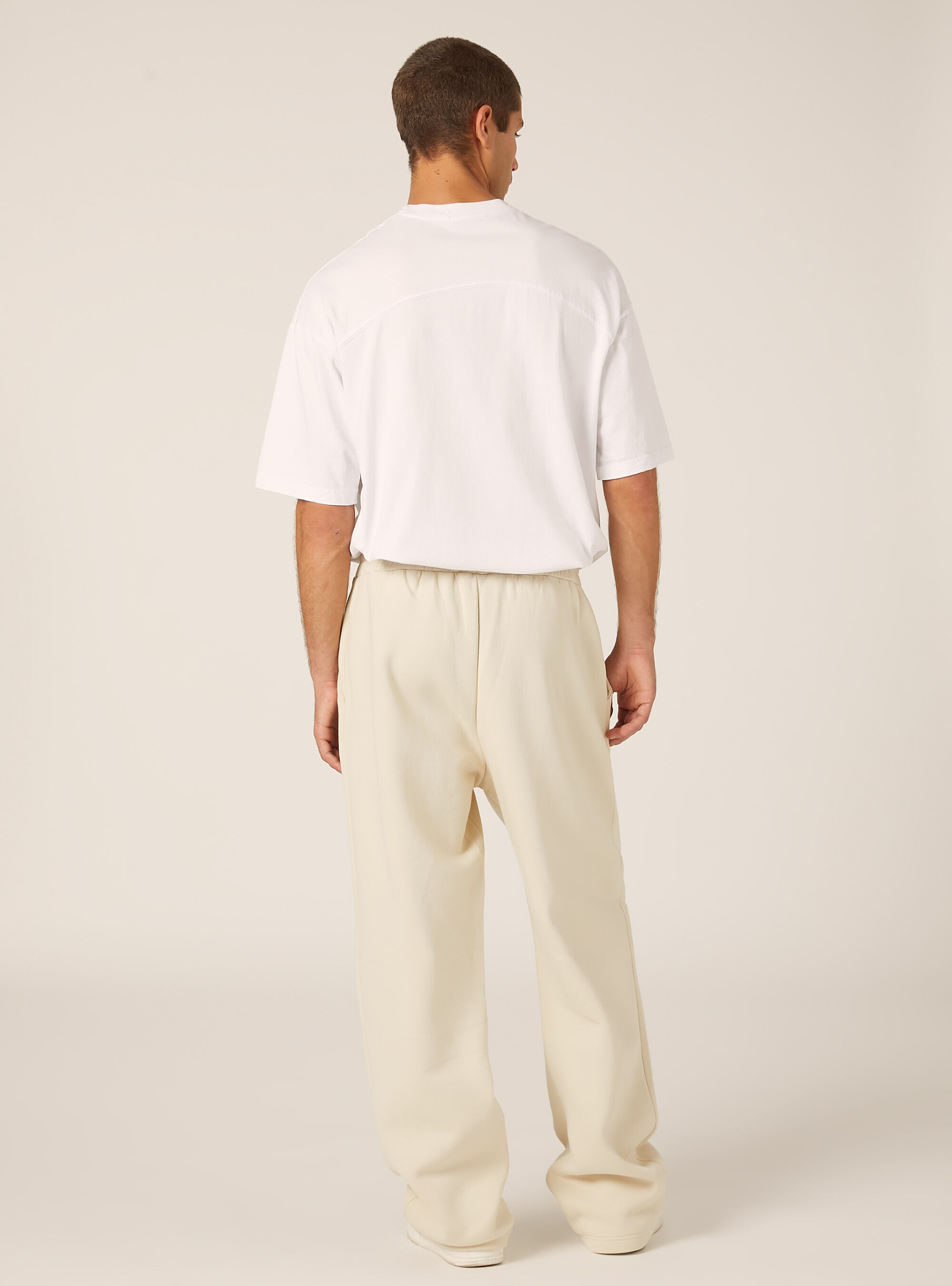Pantalon ample en molleton, CR3 CREAM LIGHT