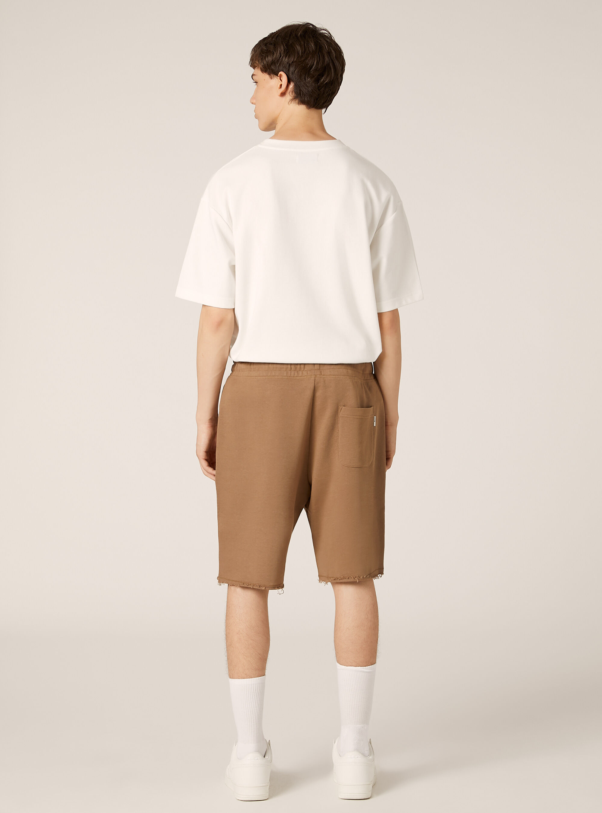 Bermuda jogger de algod&oacute;n, BR2 BROWN MEDIUM