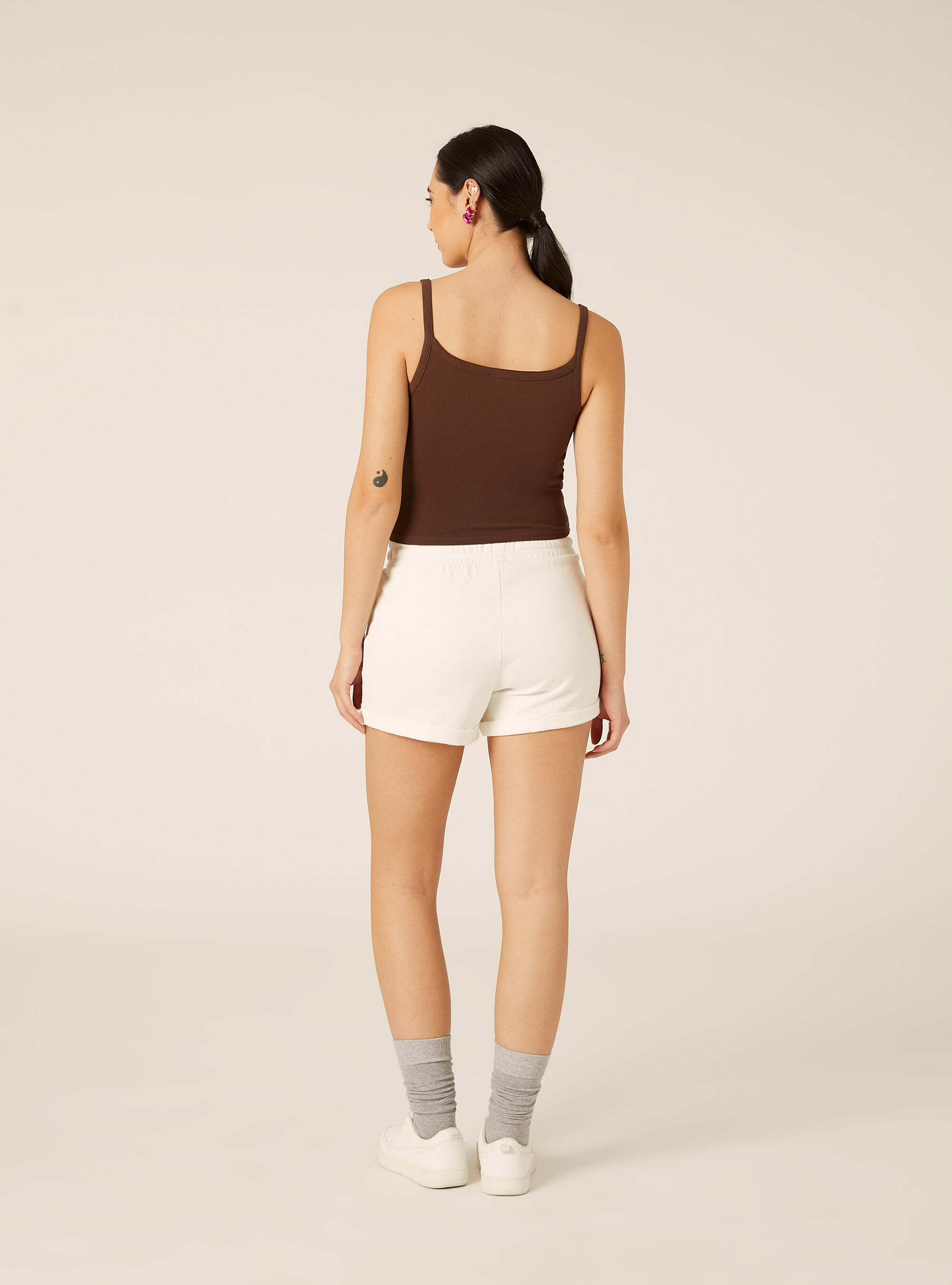Debardeur Crop Cotele Basic, BR2 BROWN MEDIUM