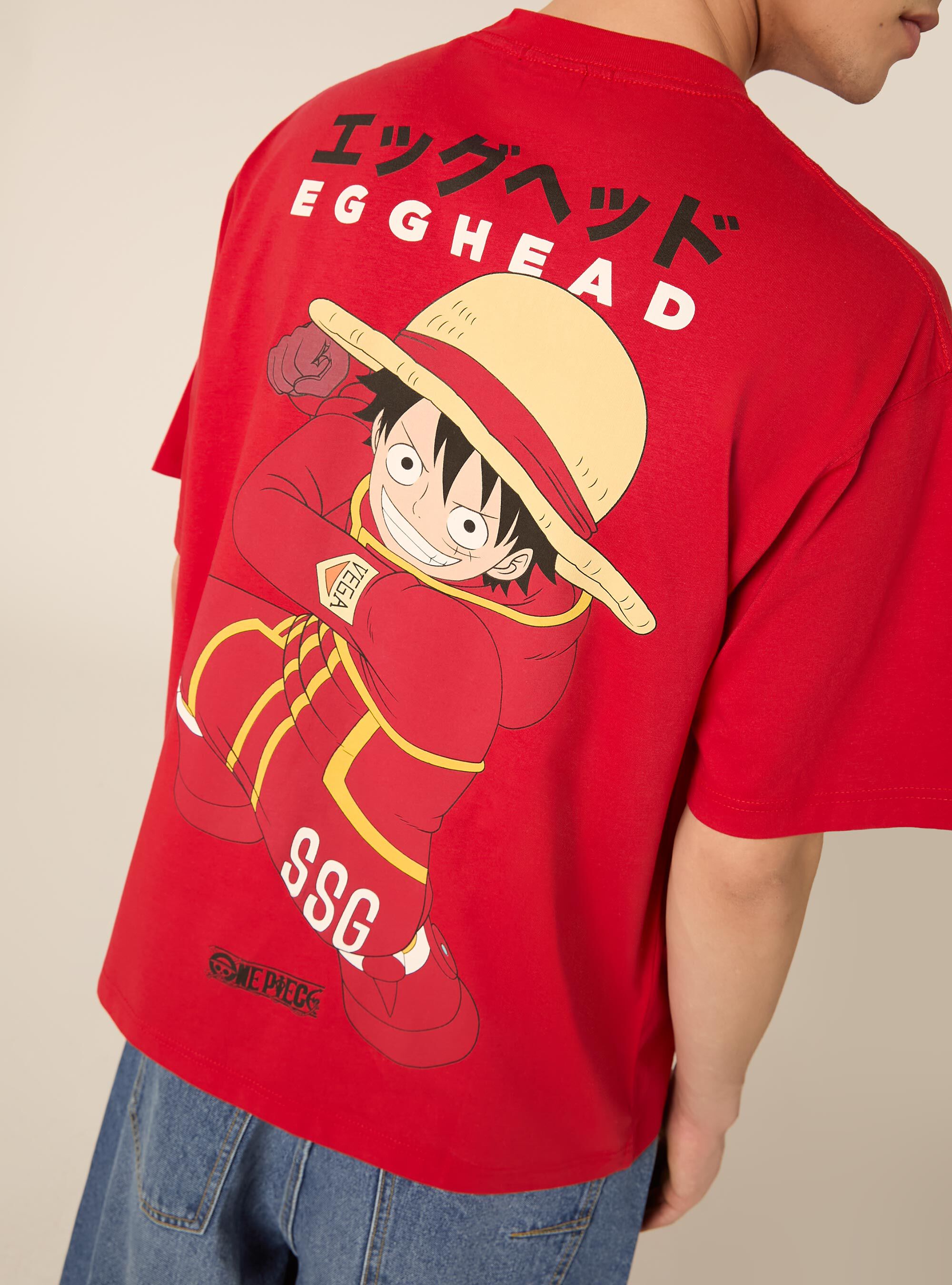Camiseta de corte recto One Piece / Alcott, RD2 RED MEDIUM