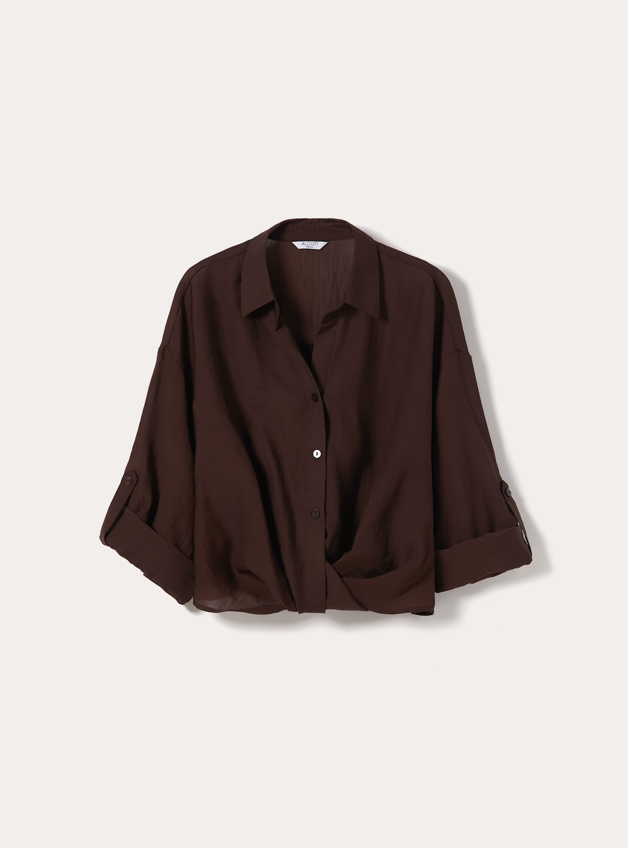 Camisa Oversize Ligera, BR2 BROWN MEDIUM