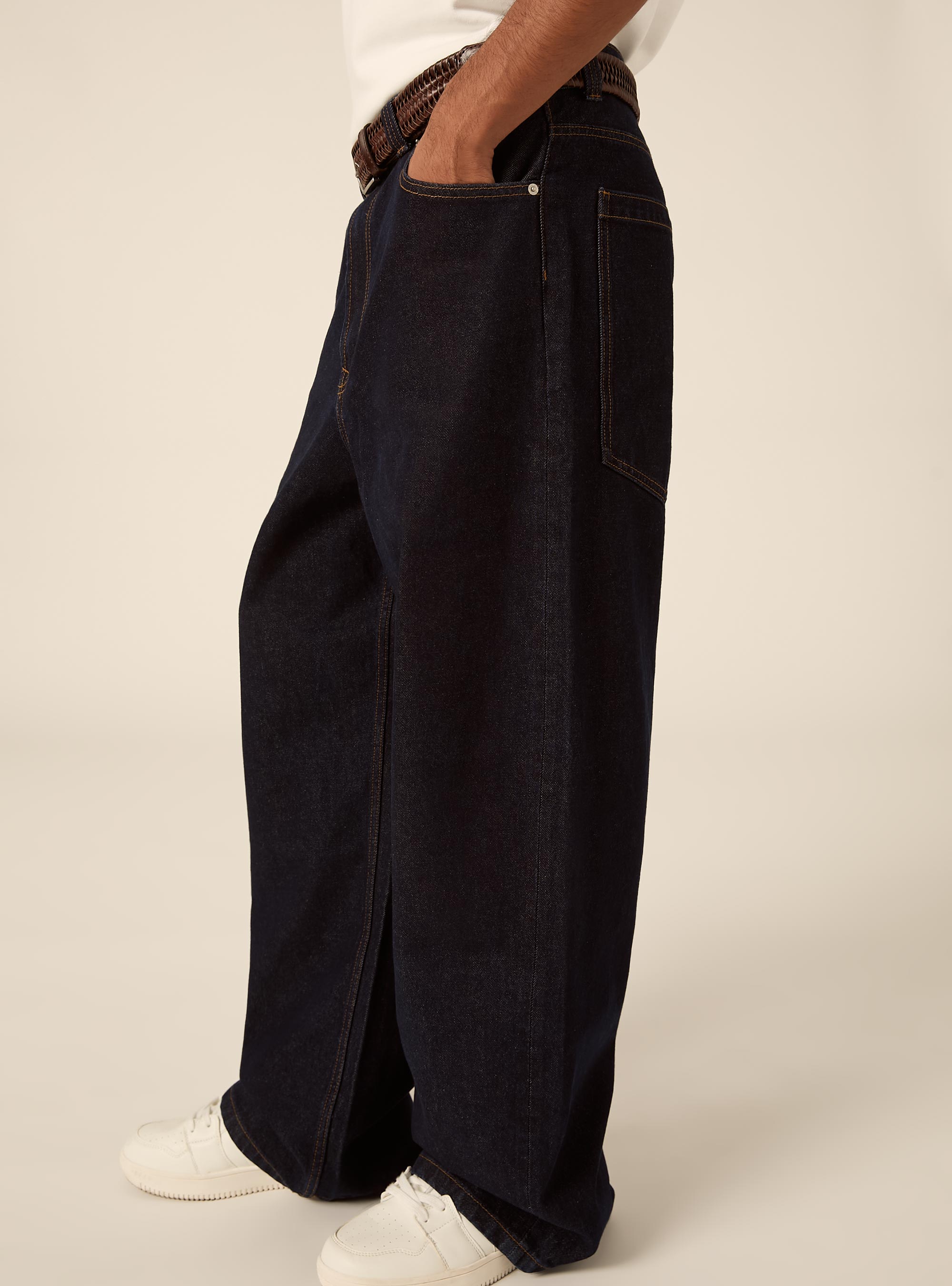 Jeans baggy fit, D001 DEEP BLUE