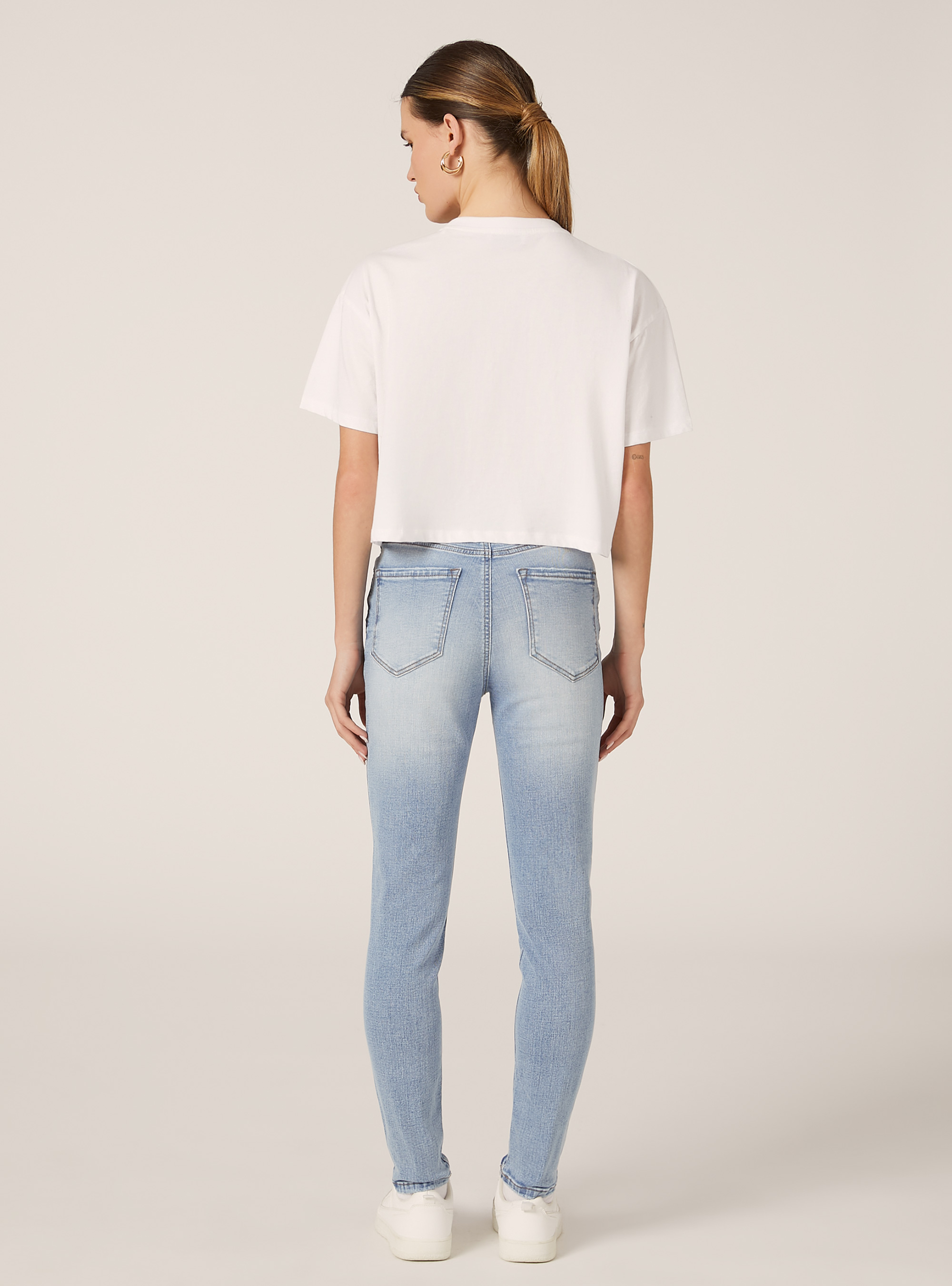 Skinny Jeans mit superhoher Taille, D005 LIGHT BLUE