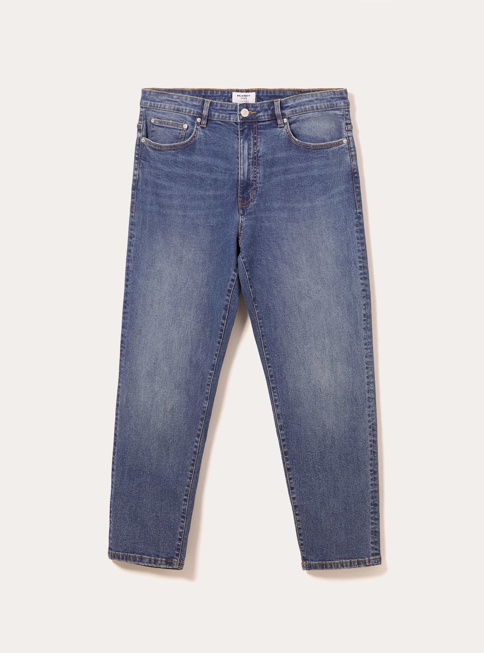 Jeans coupe d&eacute;contract&eacute;e, D002 MEDIUM DARK BLUE