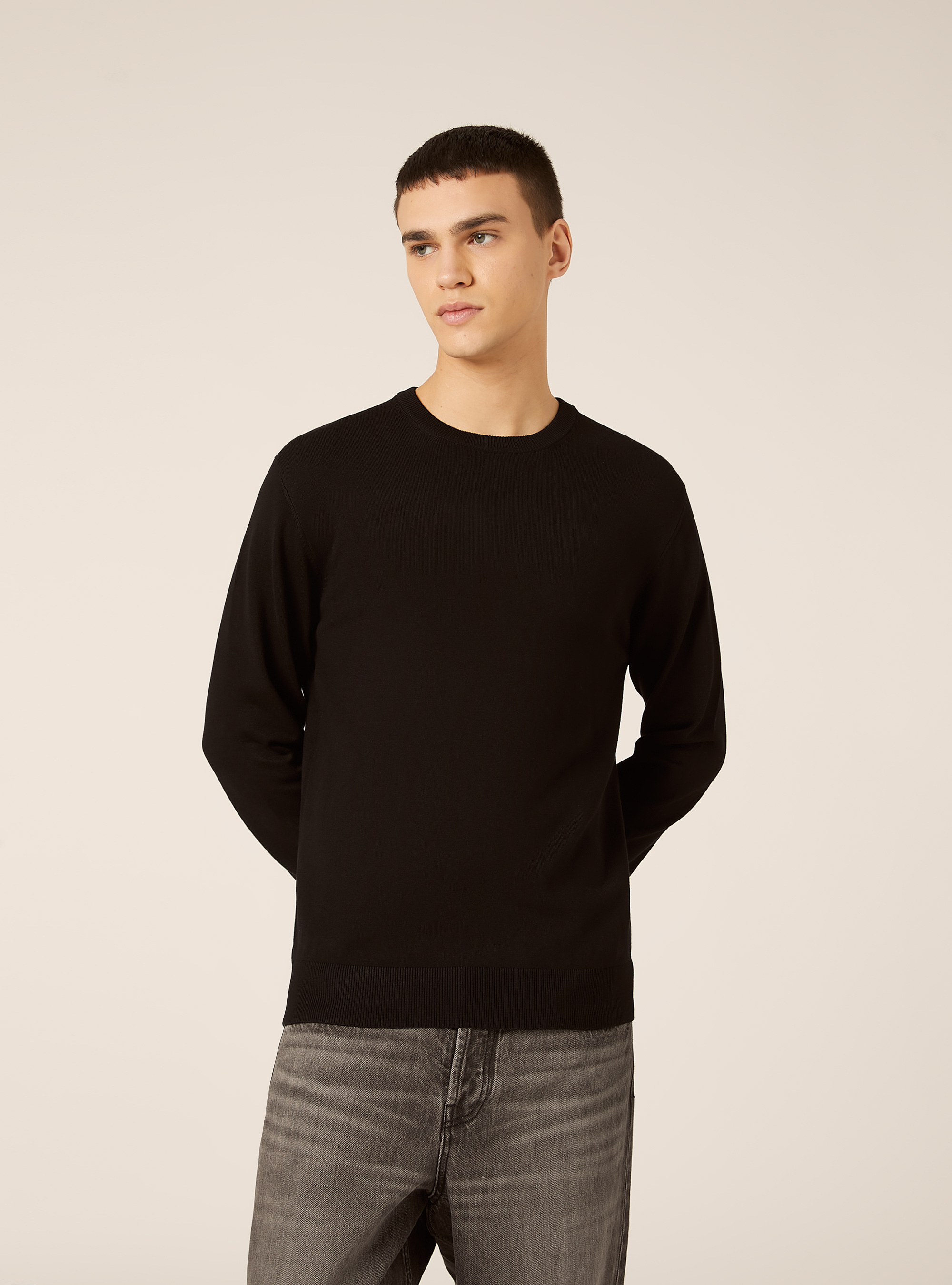 Pullover in sustainable Ecovero viscose, BK1 BLACK