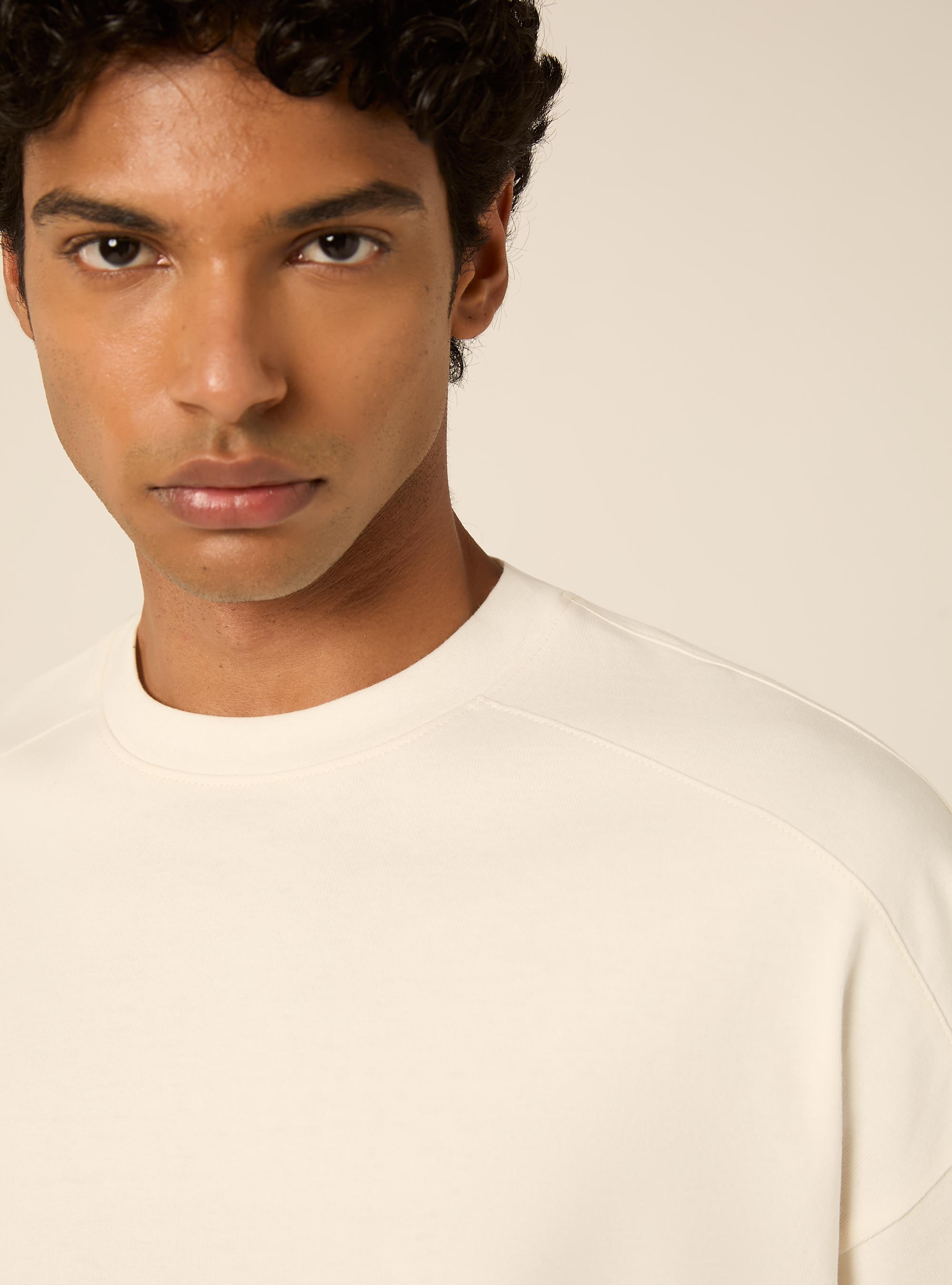 Boxy fit shirt mit &uuml;berschnittenen schultern, WH2 WHITE