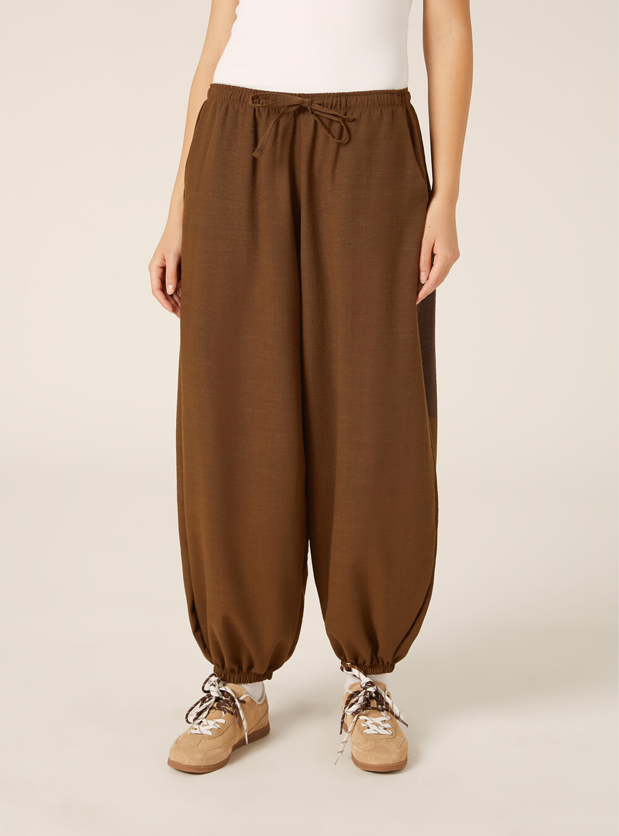 Balloon Fit Trousers, TB2 TOBACCO MEDIUM