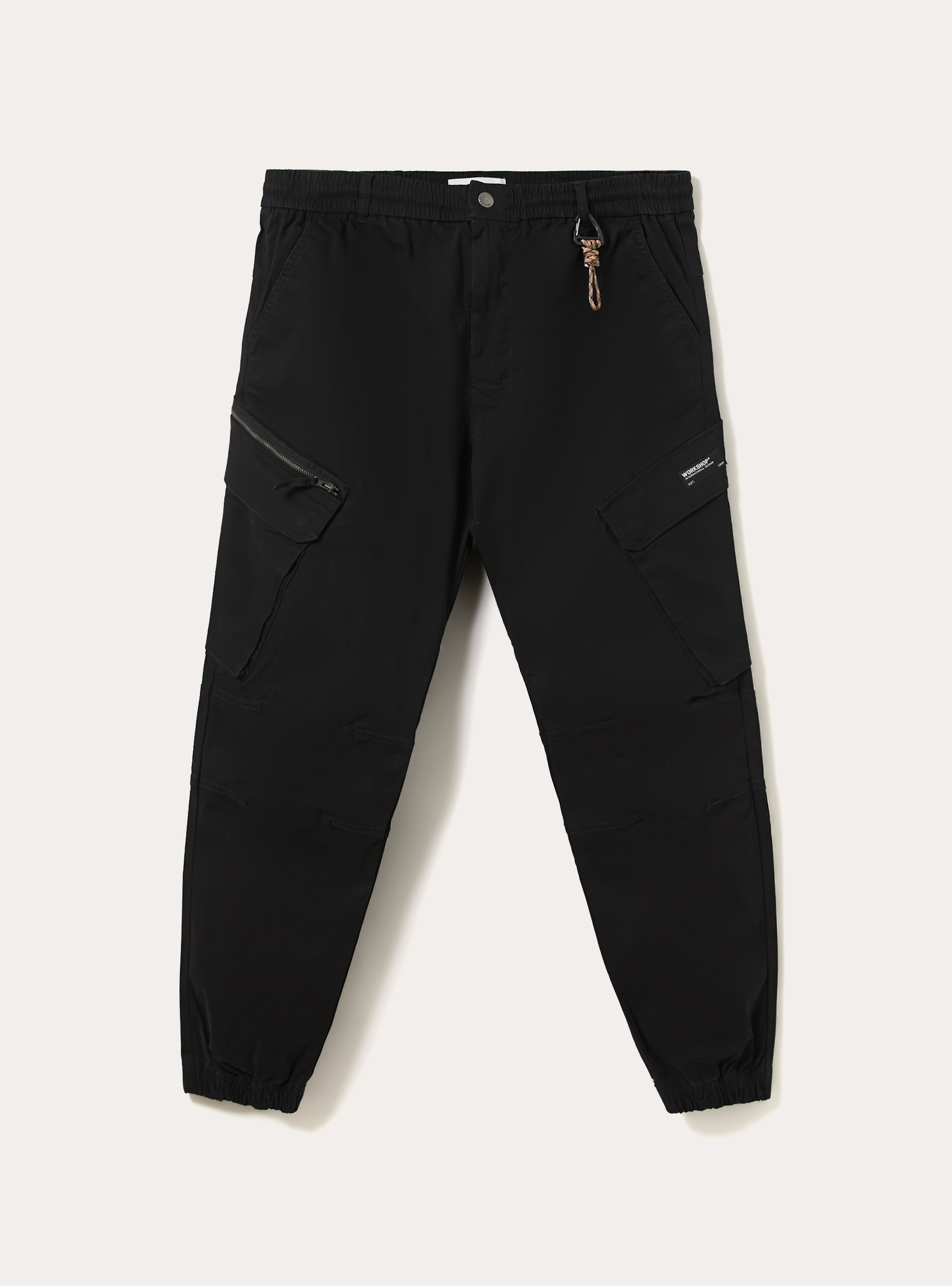 Twill cargo pants, BK1 BLACK