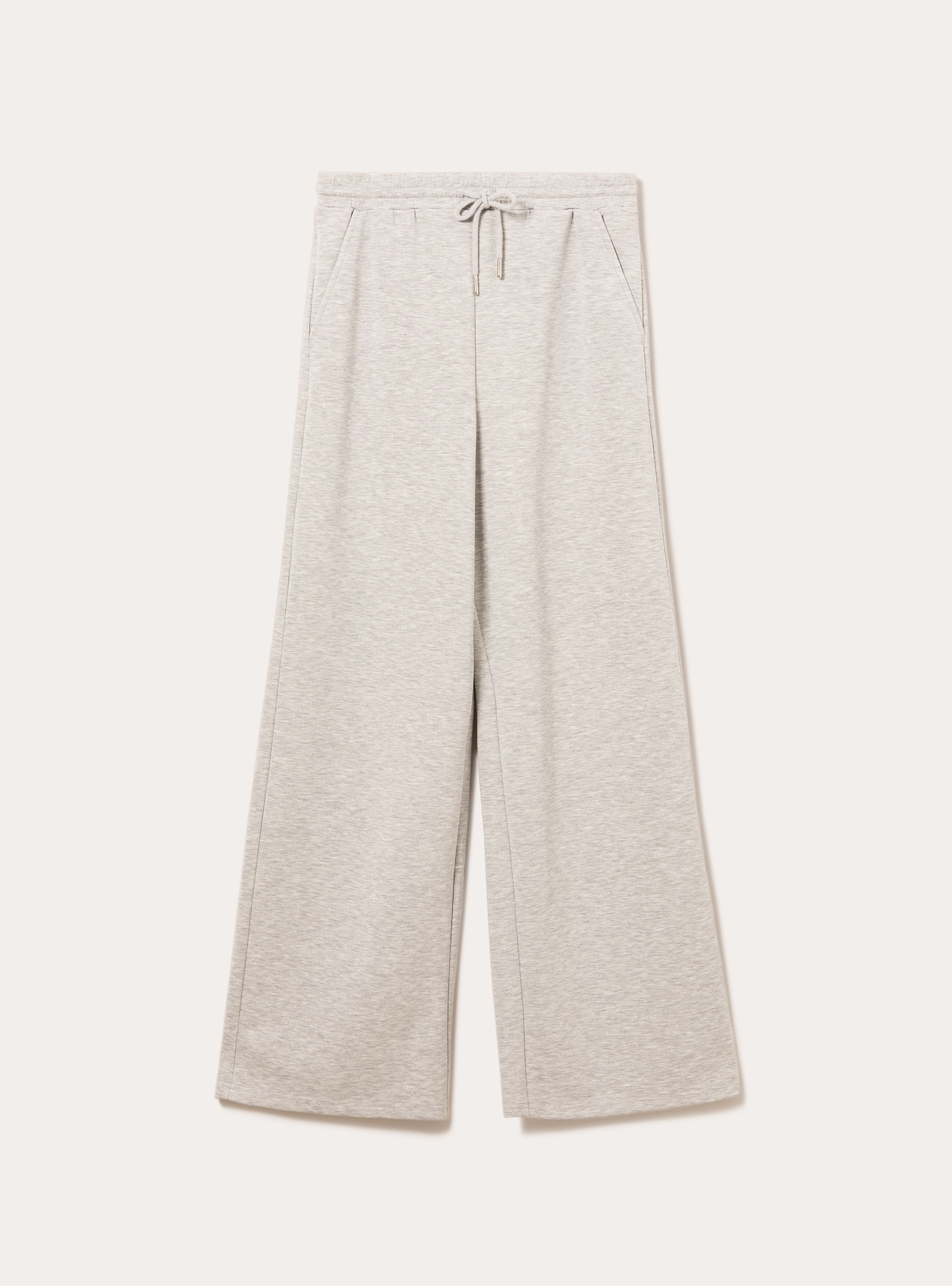Pantalon jogging large &agrave; toucher doux, MGY3 GREY MEL LIGHT