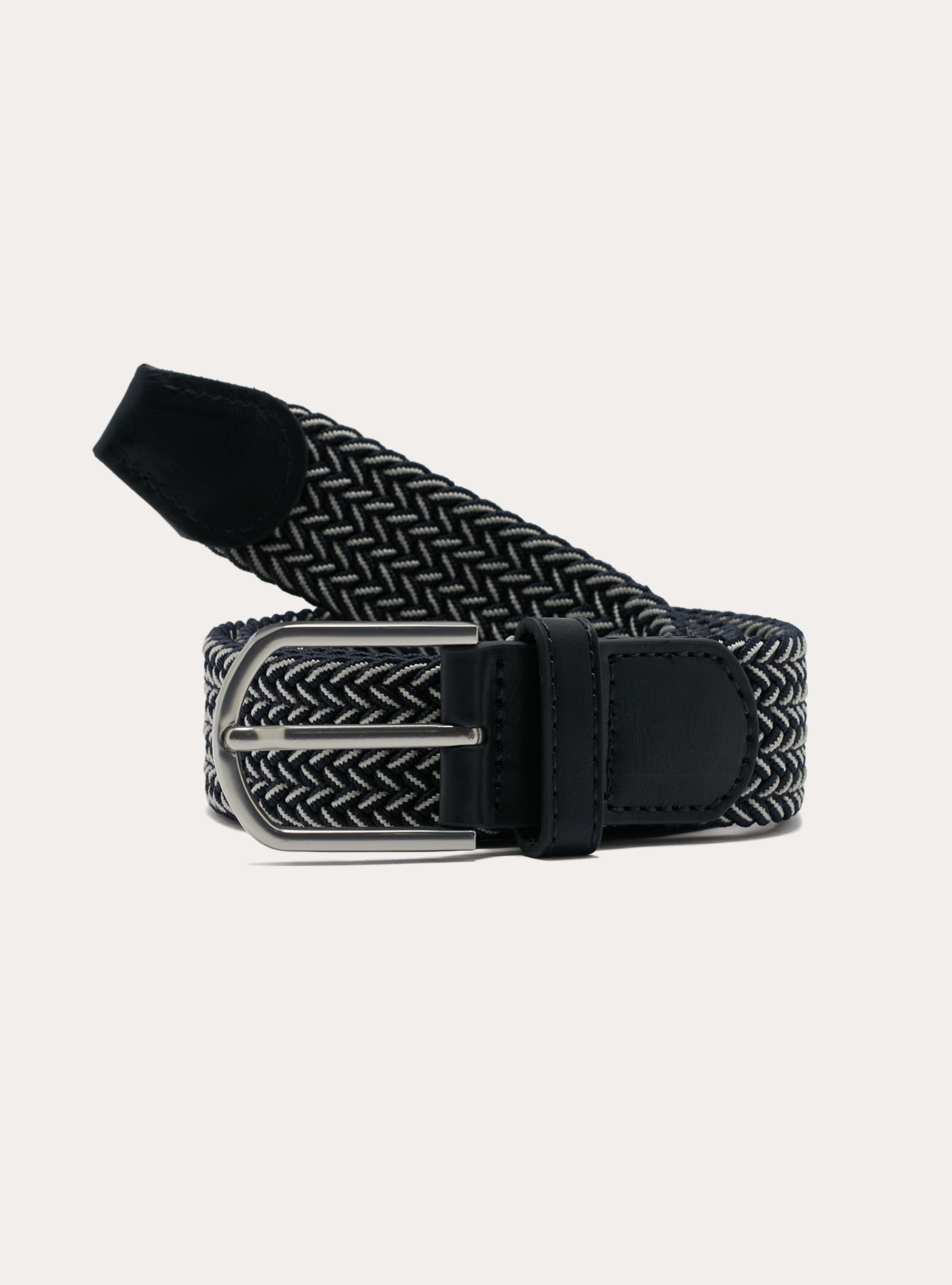 Stretch braided belt, BL1 BLUE DARK