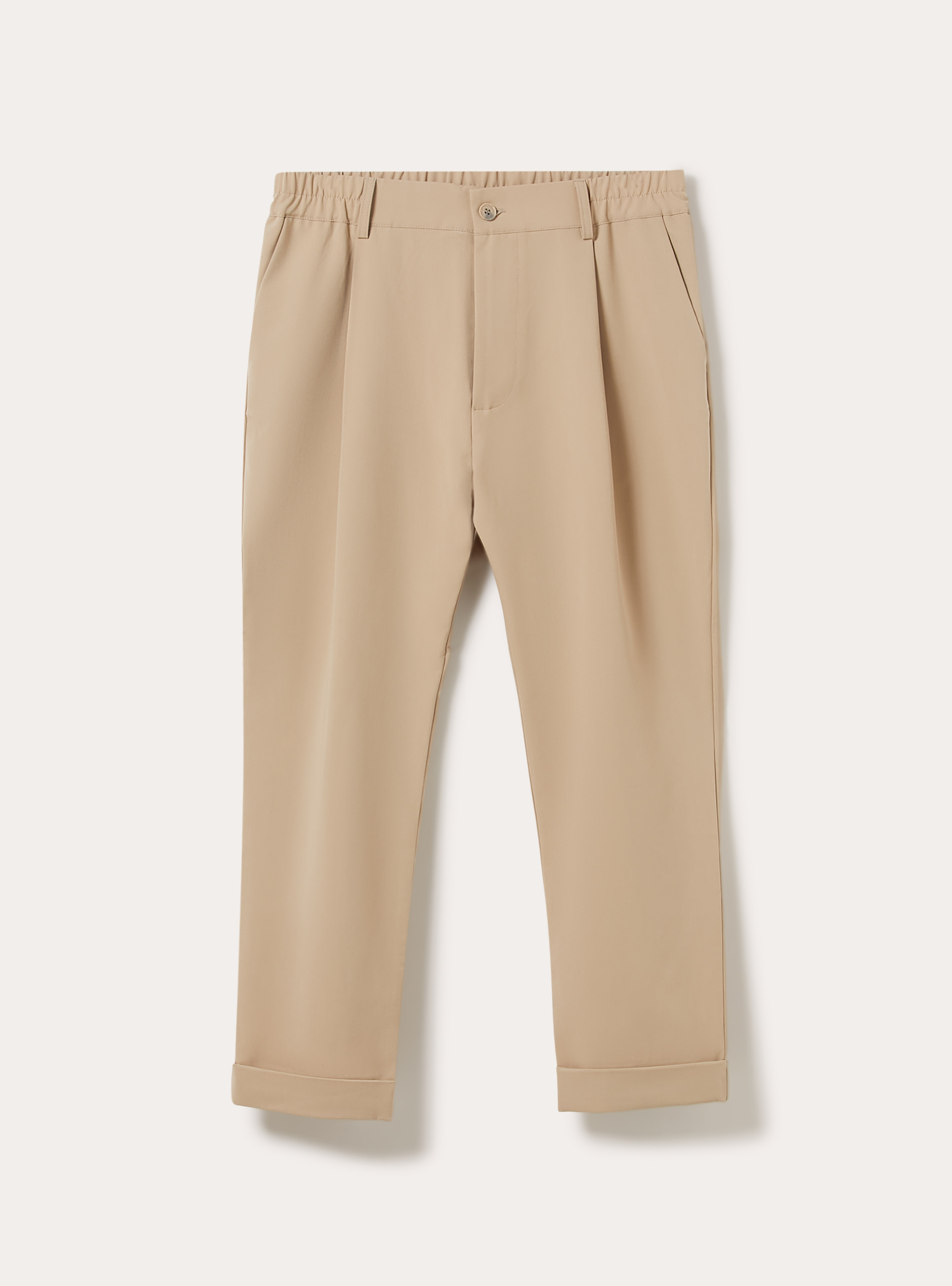 Karottenhose mit Bundfalten, BG2 BEIGE MEDIUM
