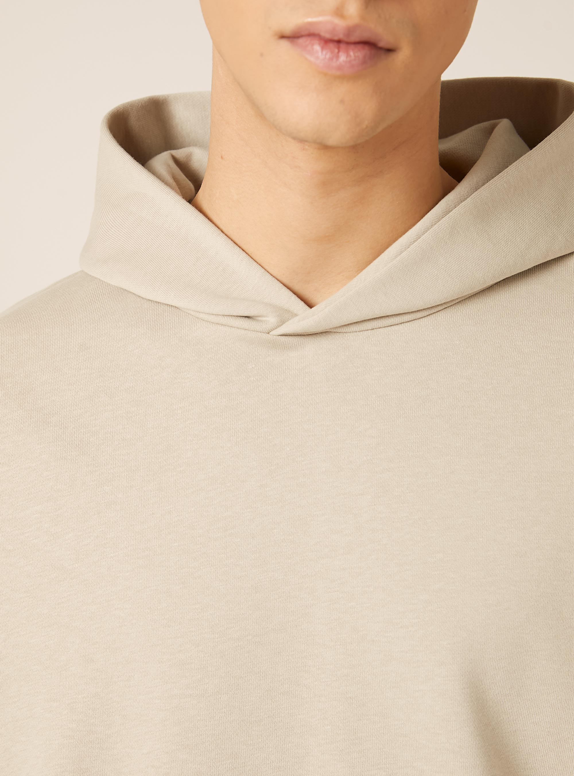 Sweat-shirt ample &agrave; capuche, BG1 BEIGE DARK